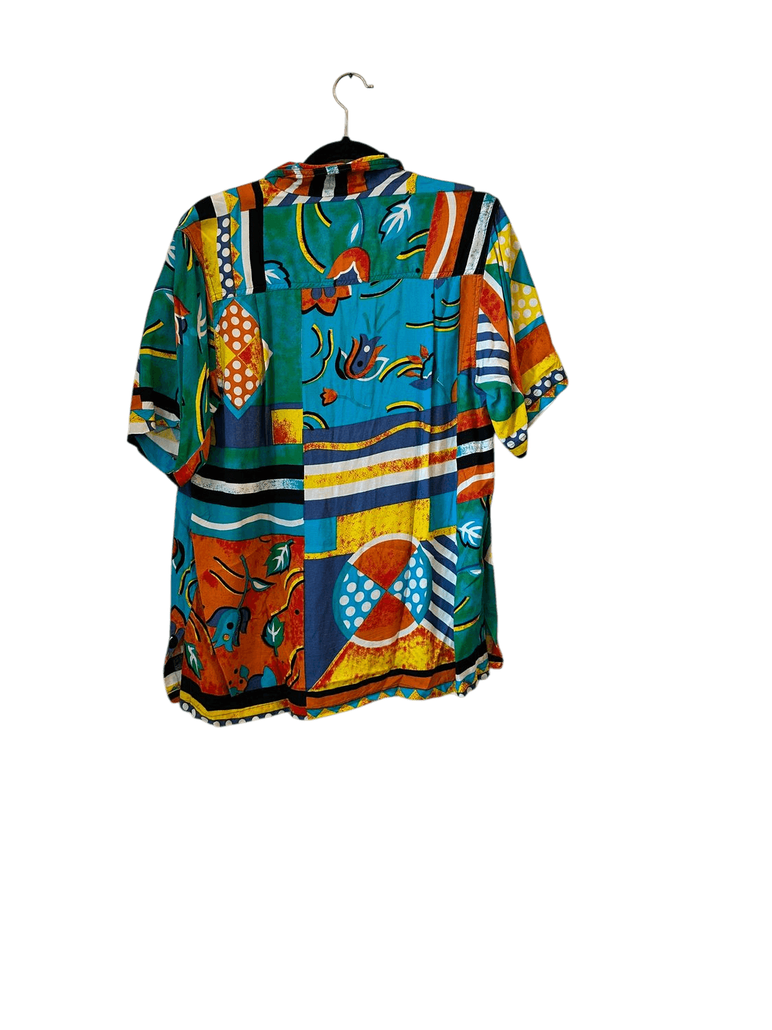 Freestyle Kurzarmhemd mit buntem Vintage-Muster - Größe L 3