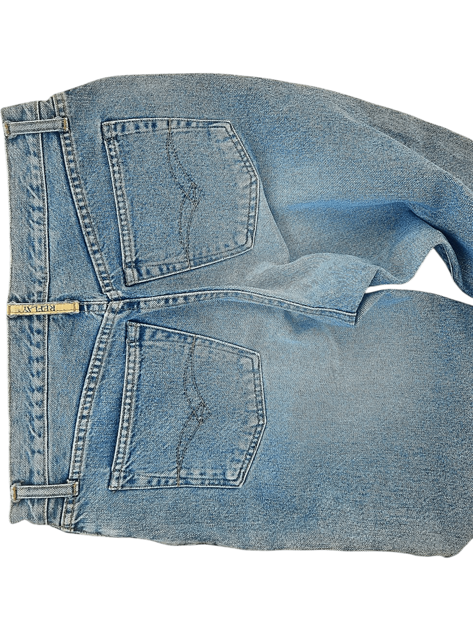 Replay Light Blue High-Rise Straight Leg Jeans - Size 31 5