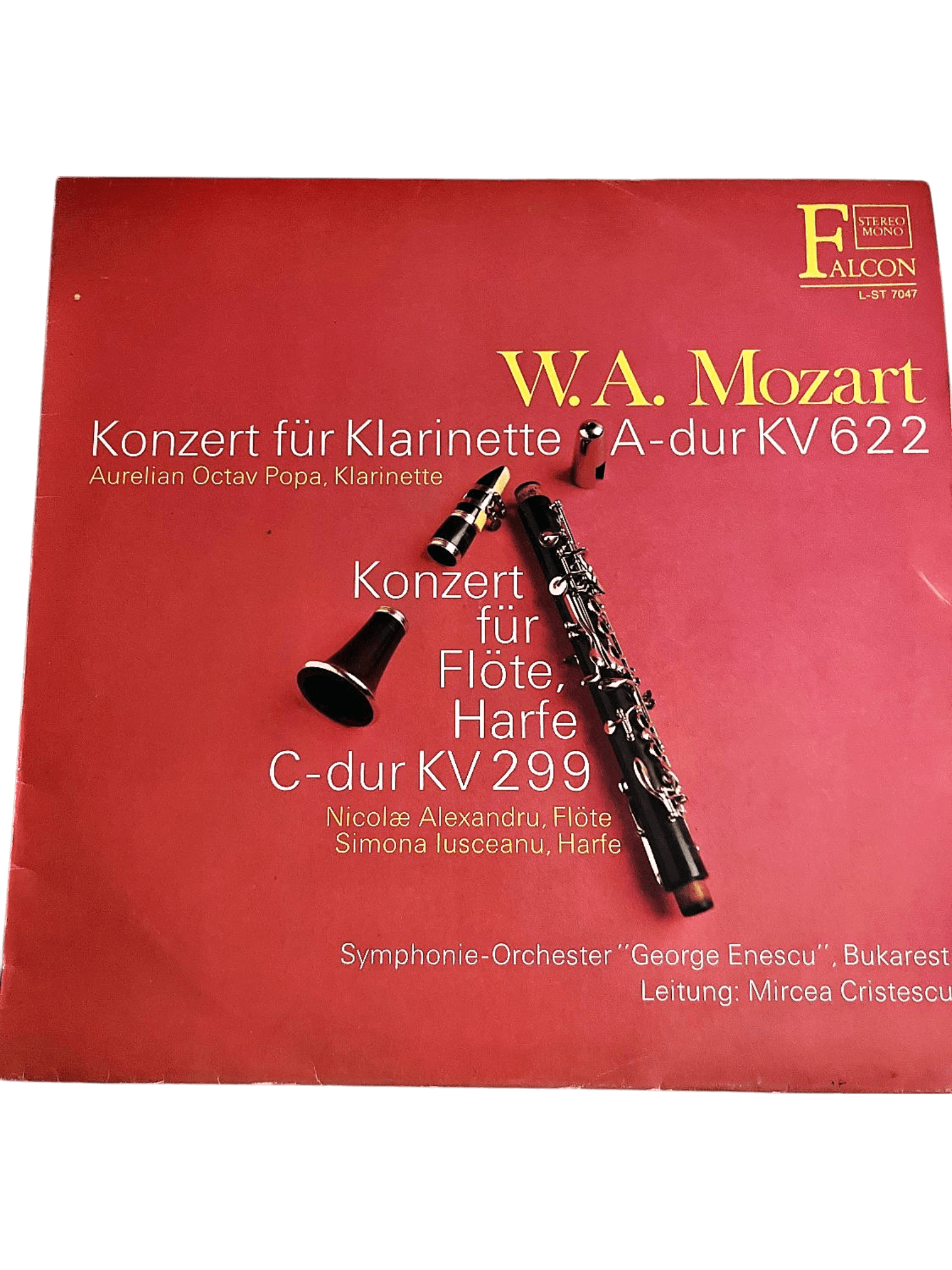 Mozart: Konzerte für Klarinette und Flöte/Harfe - Falcon Schallplatte 1