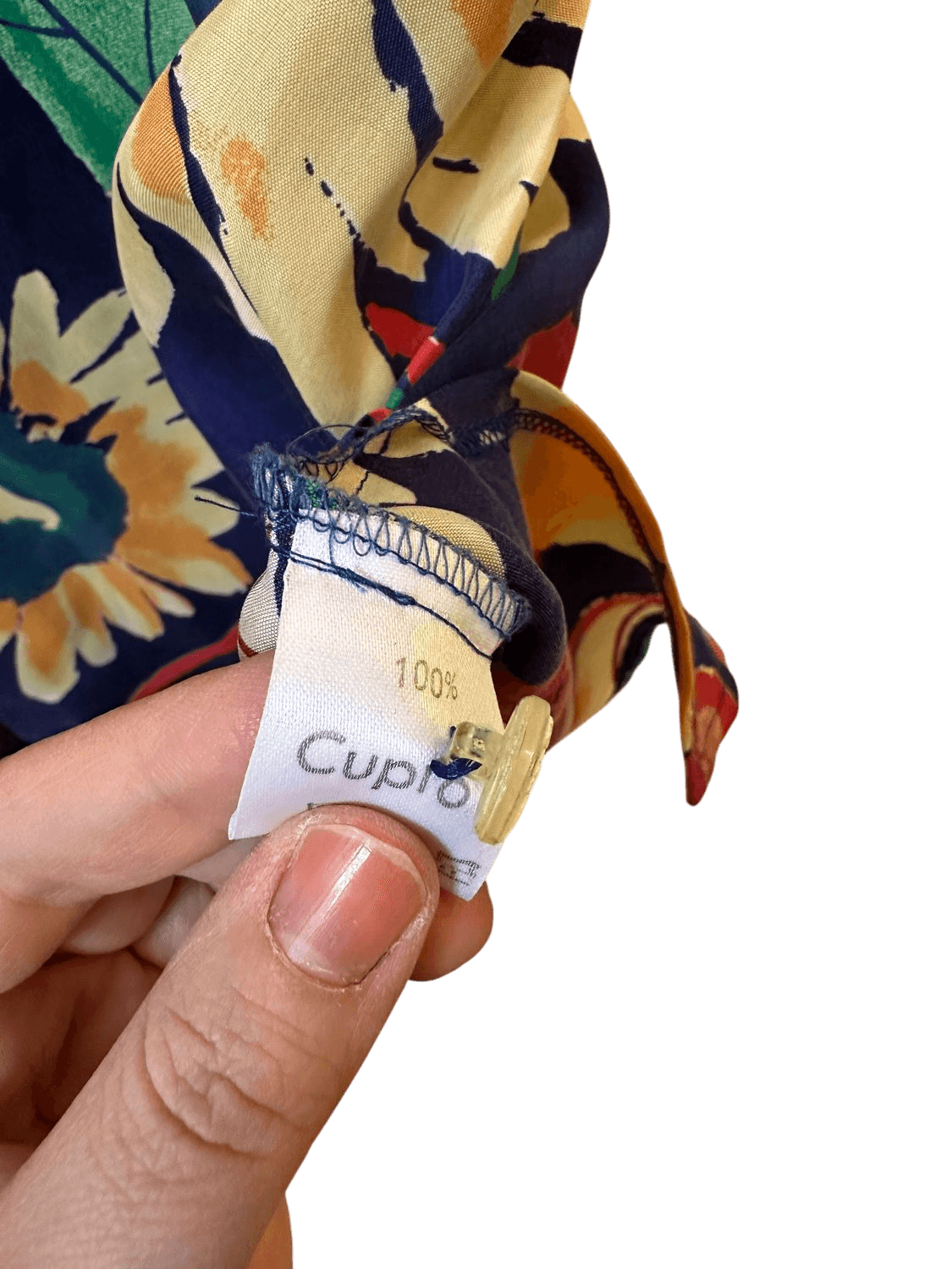 Le Shirt Vintage Floral Cupro Blouse - Size 48 4