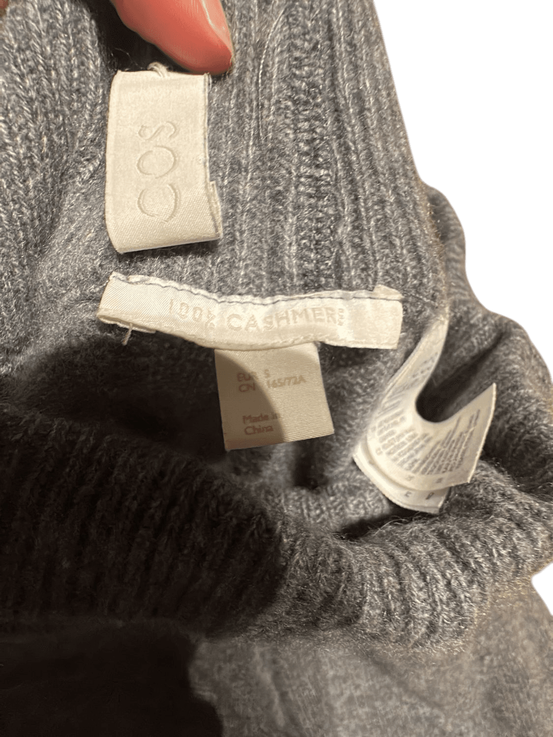 100% Cashmere Gray Wide-Leg Pants by COS - Luxury Lounge Wear 3