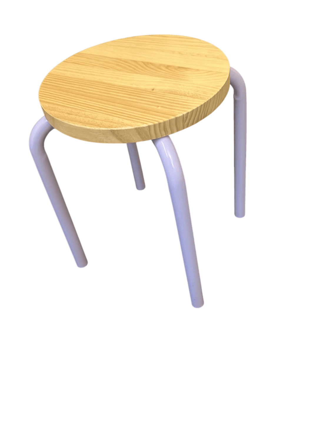 Stackable Wooden Stool with Light Blue Legs 2