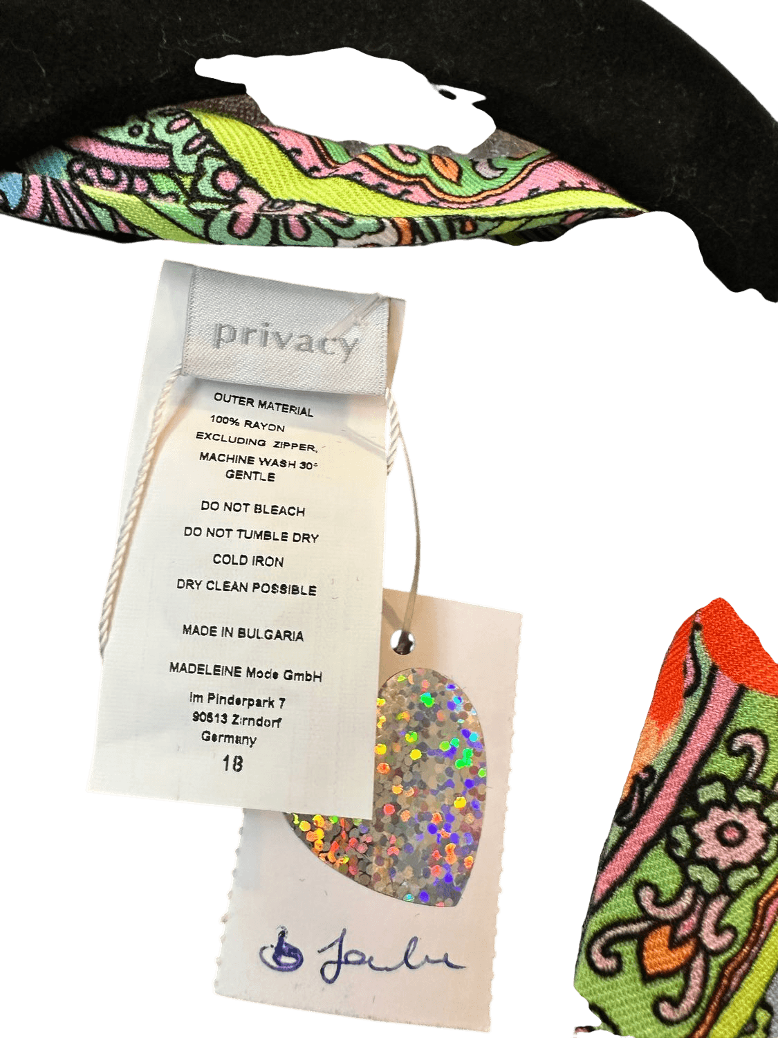 Farbenfrohe Bomberjacke mit Blumen- und Paisley-Muster - Größe 48 4