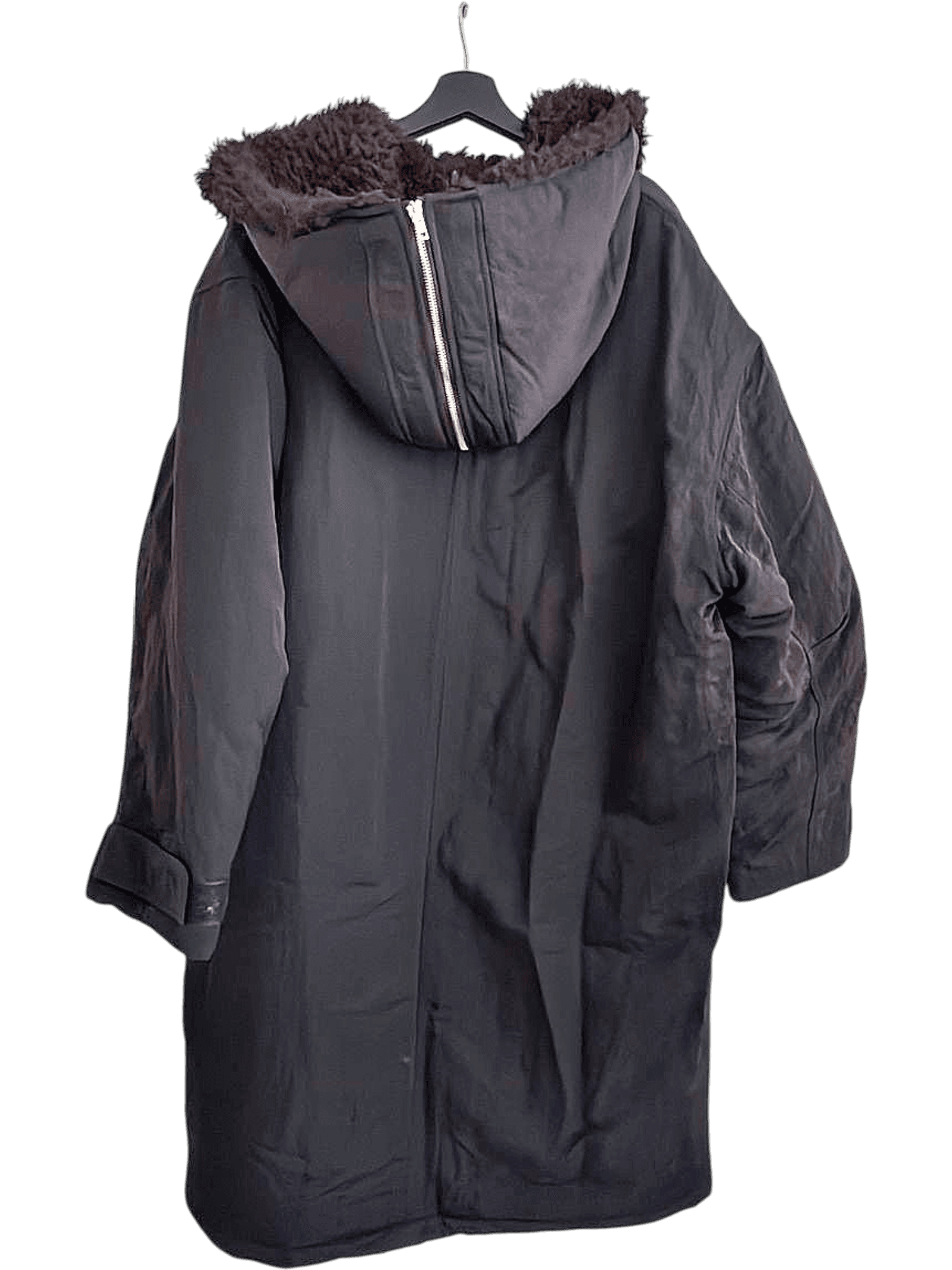 Filippa K schwarzer Parka mit Kunstfellkapuze - Neu mit Etikett 3