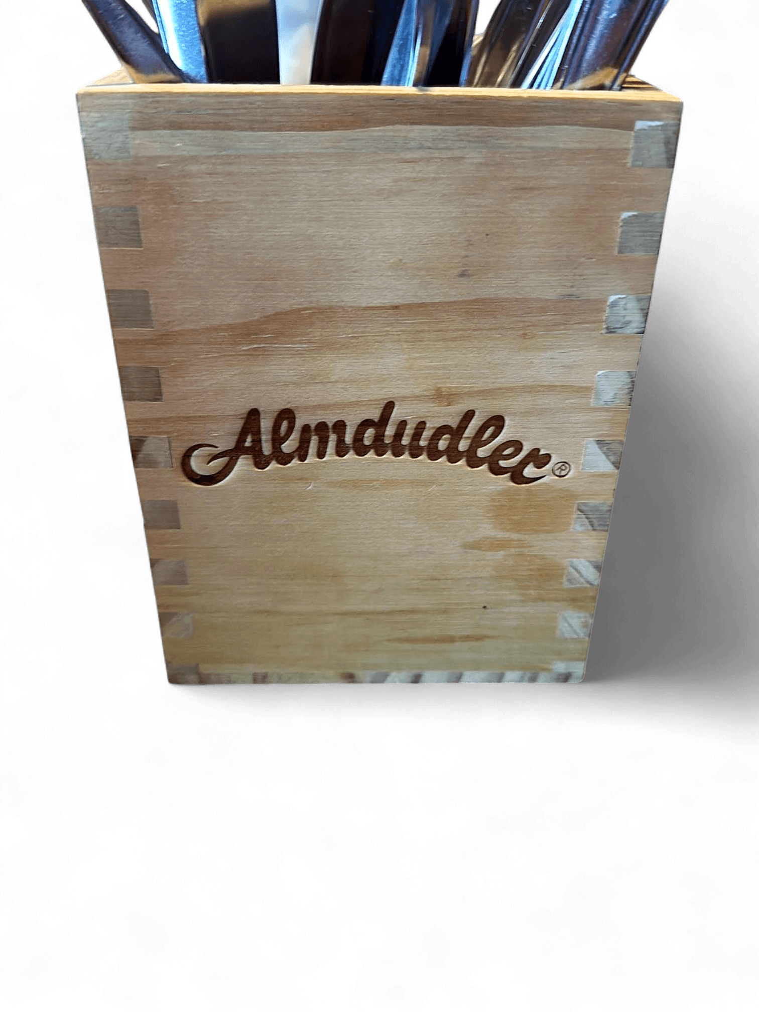 Almdudler Wooden Cutlery Holder 1