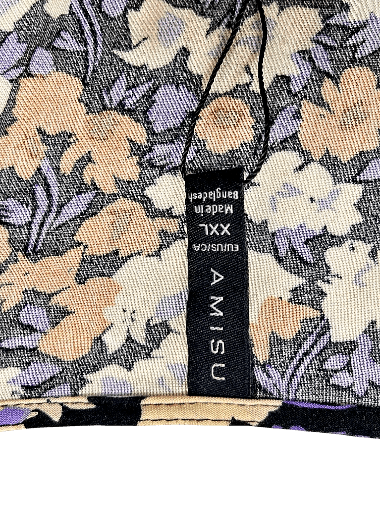 AMISU Blumengemusterte Wickelbluse mit V-Ausschnitt - Größe XXL 3