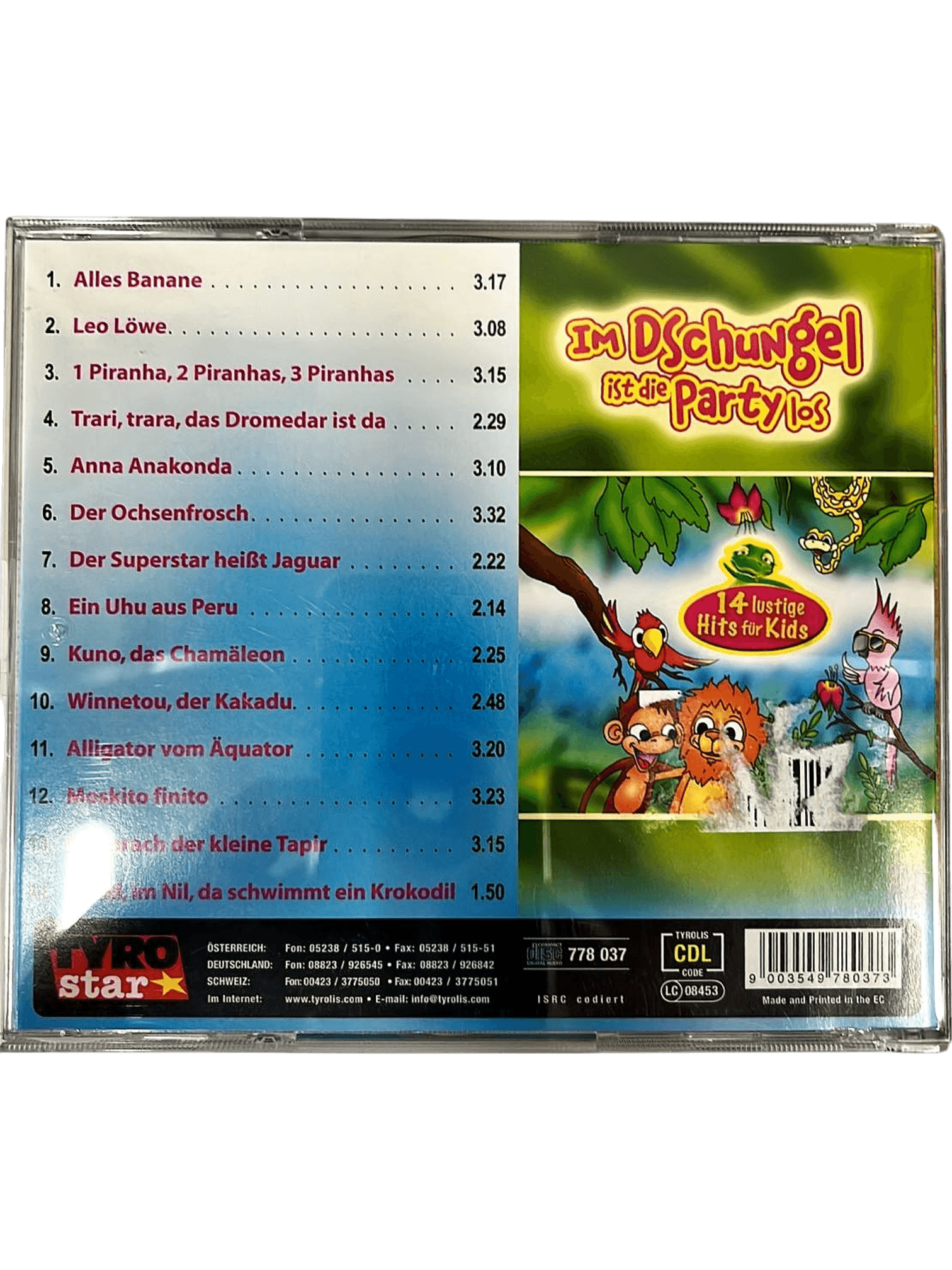 Kinder-CD 'Im Dschungel ist die Party los' - 14 lustige Hits für Kids 2