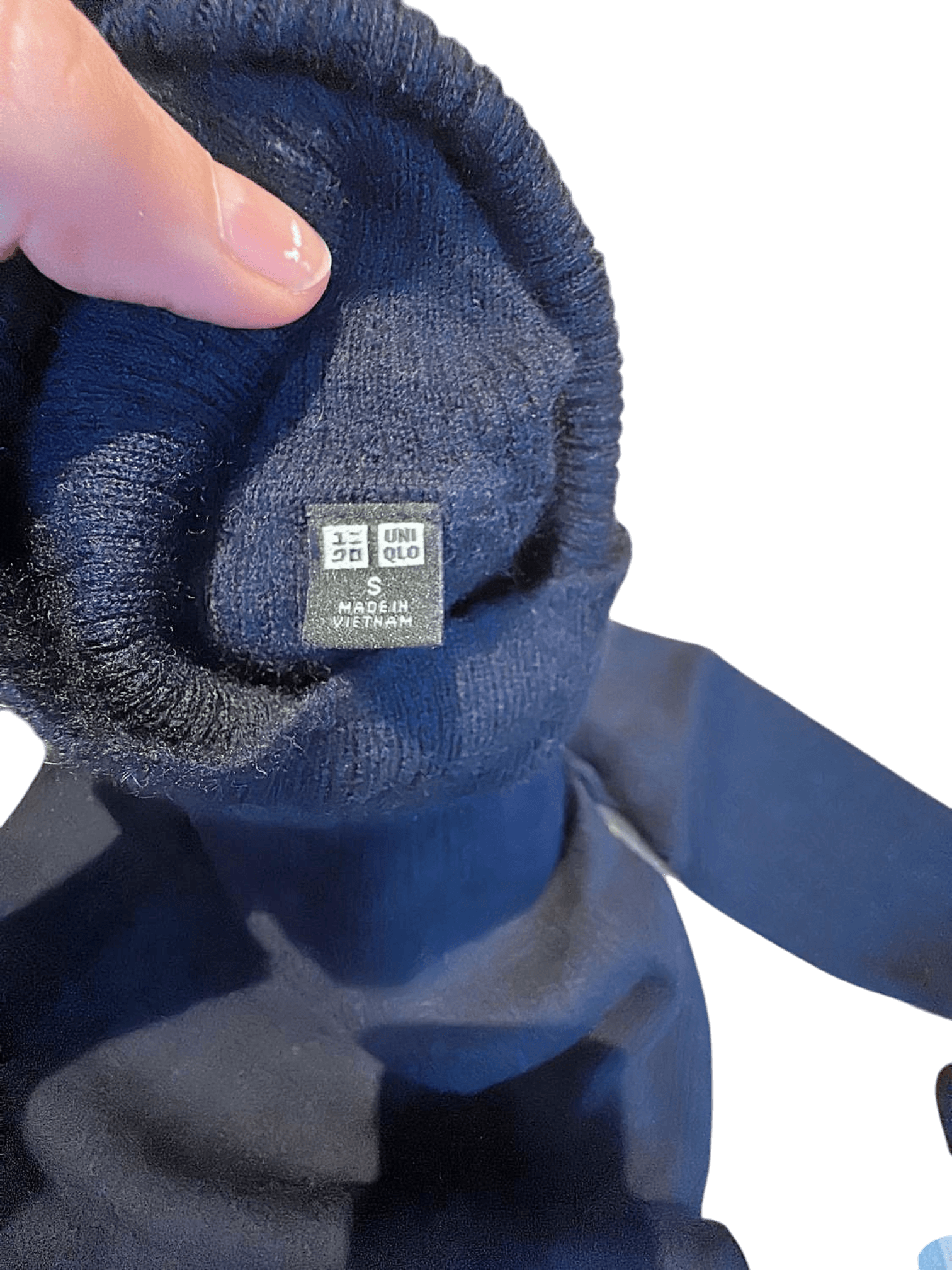 Uniqlo Schwarzer Rollkragenpullover mit langen Ärmeln 2