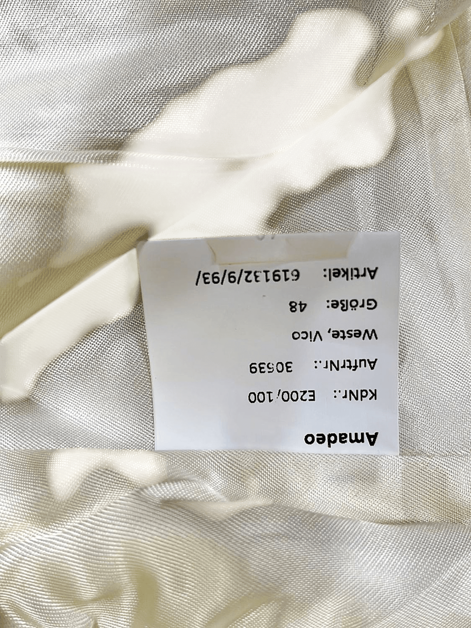 Amadeo Elegante Herren-Weste mit Paisleymuster - Cremeweiß - Größe 48 4