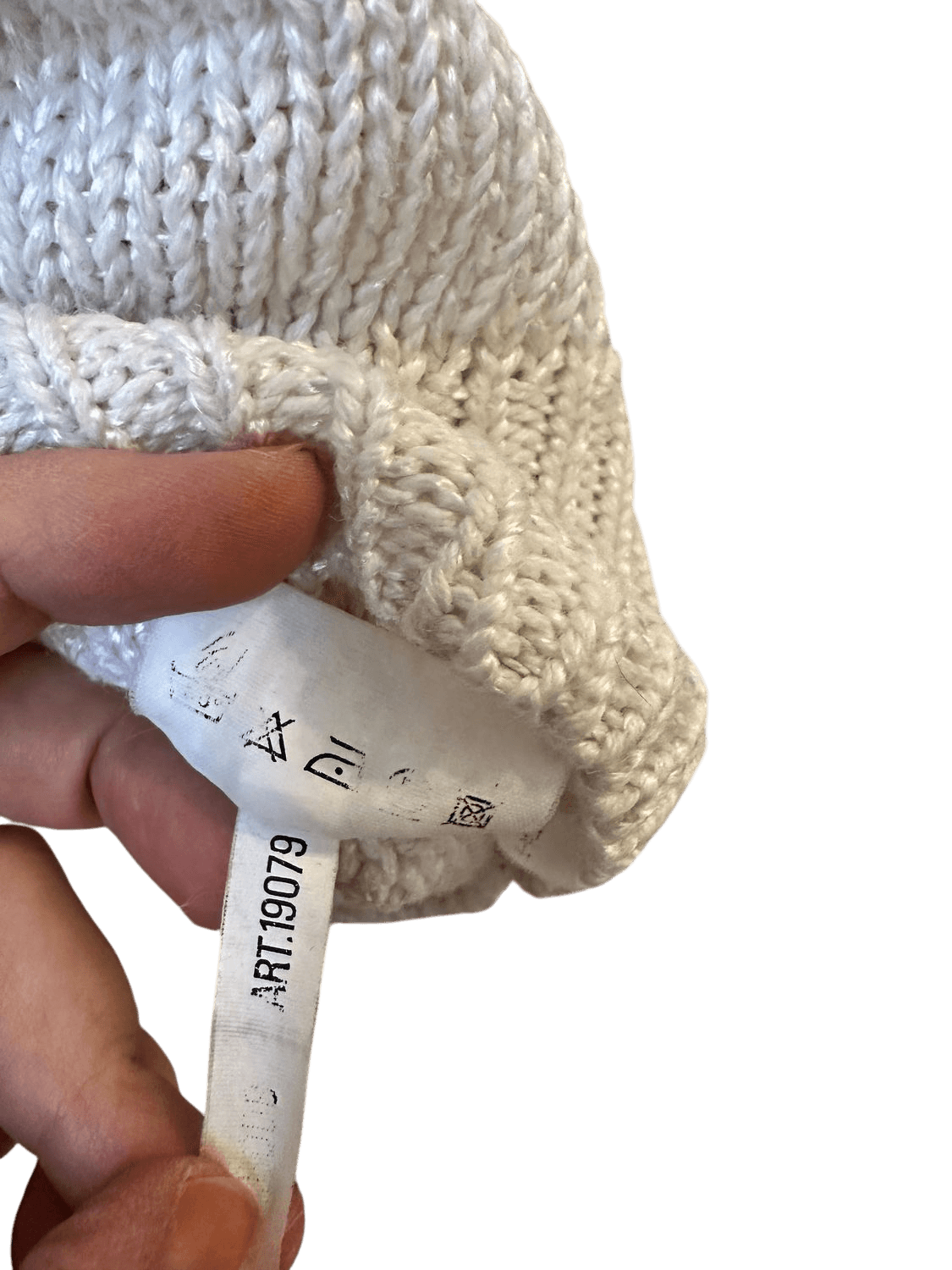 Vintage 80s Malina Wong Abstract Appliqué Sweater - Cream 6