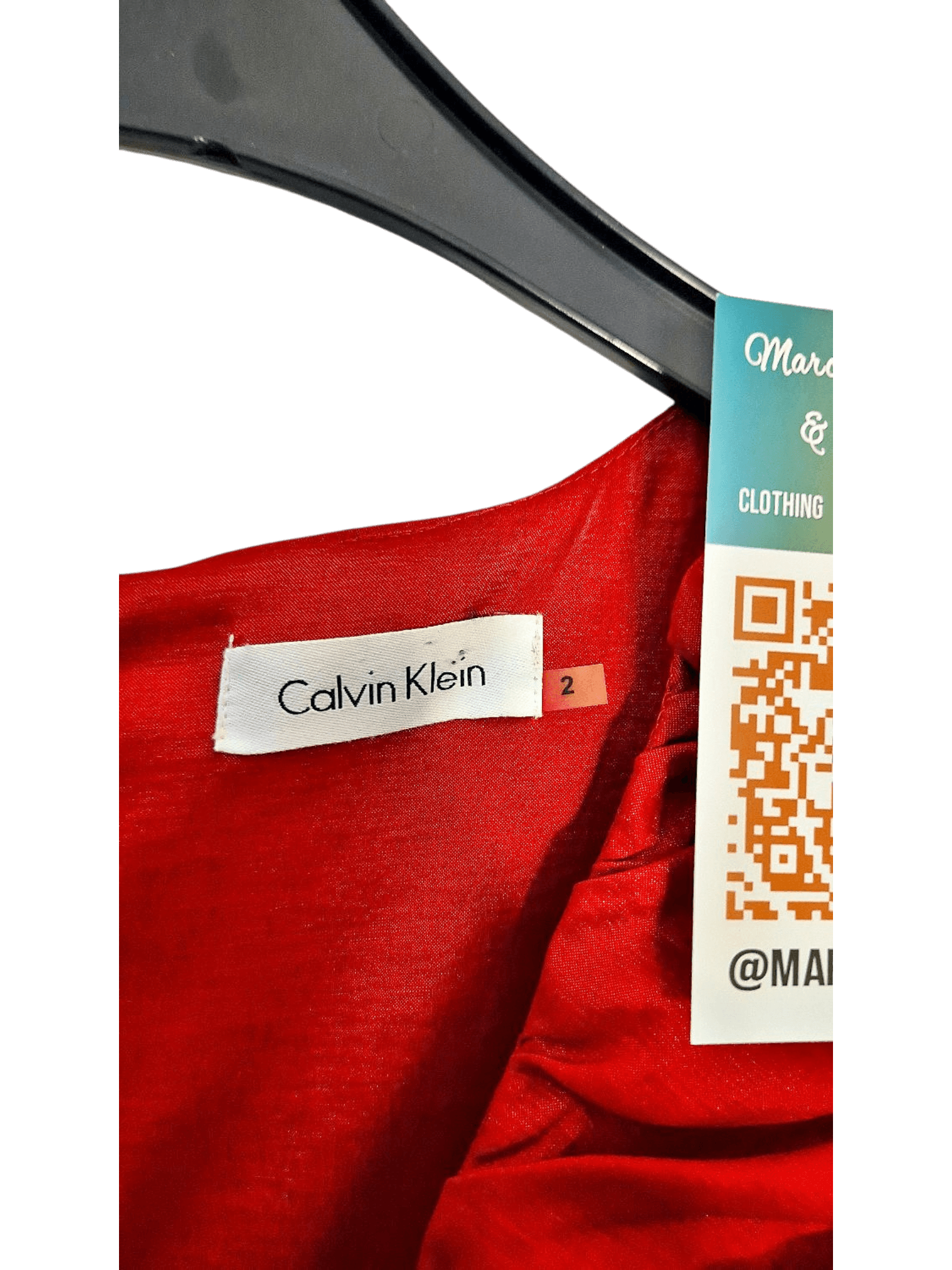 Calvin Klein Red Satin Bodycon Dress - Ruched Sleeveless Cocktail Dress 2