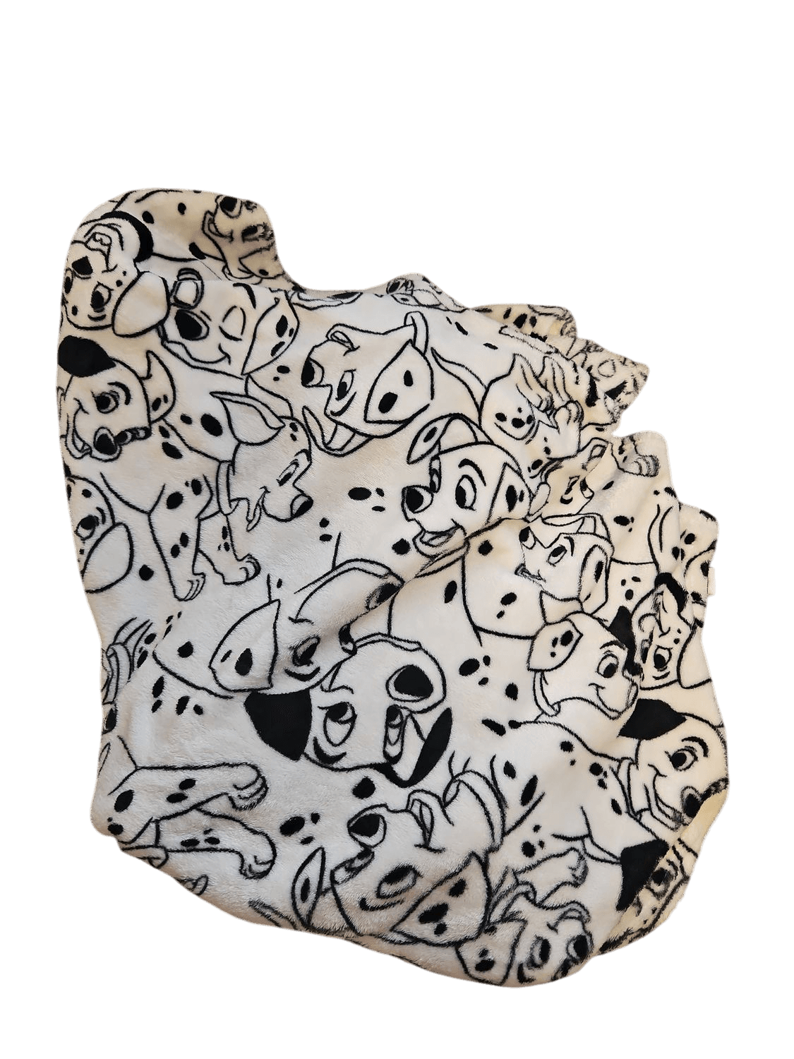Disney 101 Dalmatians Soft Fleece Blanket - White with Black Puppy Pattern 2