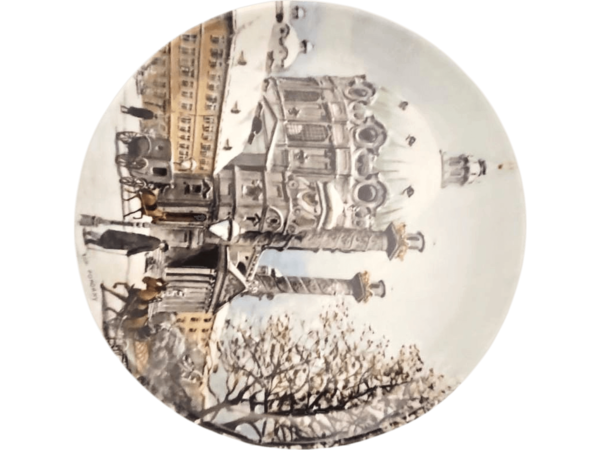 Vintage Vienna Architectural Scene Decorative Porcelain Plates 1