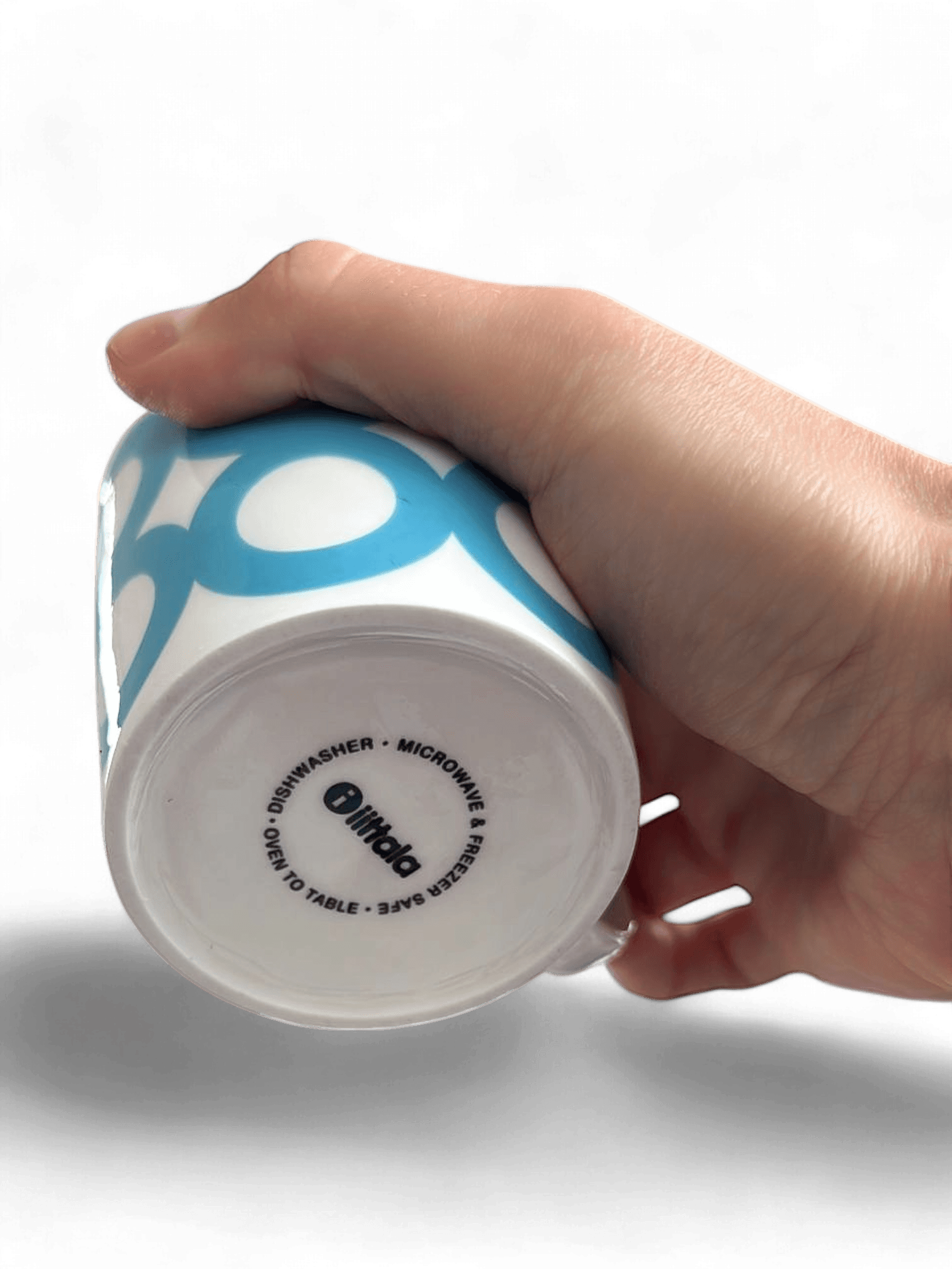 Itala Ceramic Coffee Mug with Blue Geometric Pattern 2