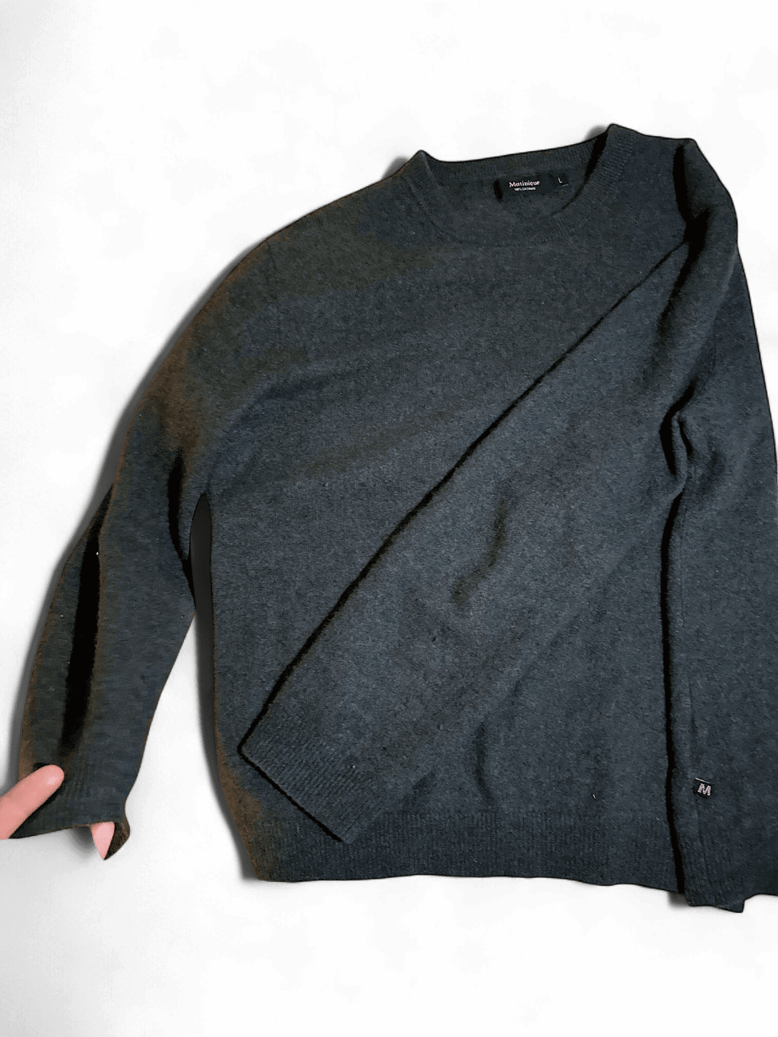 Matinique 100% Cashmere Grey Sweater - Size L 1