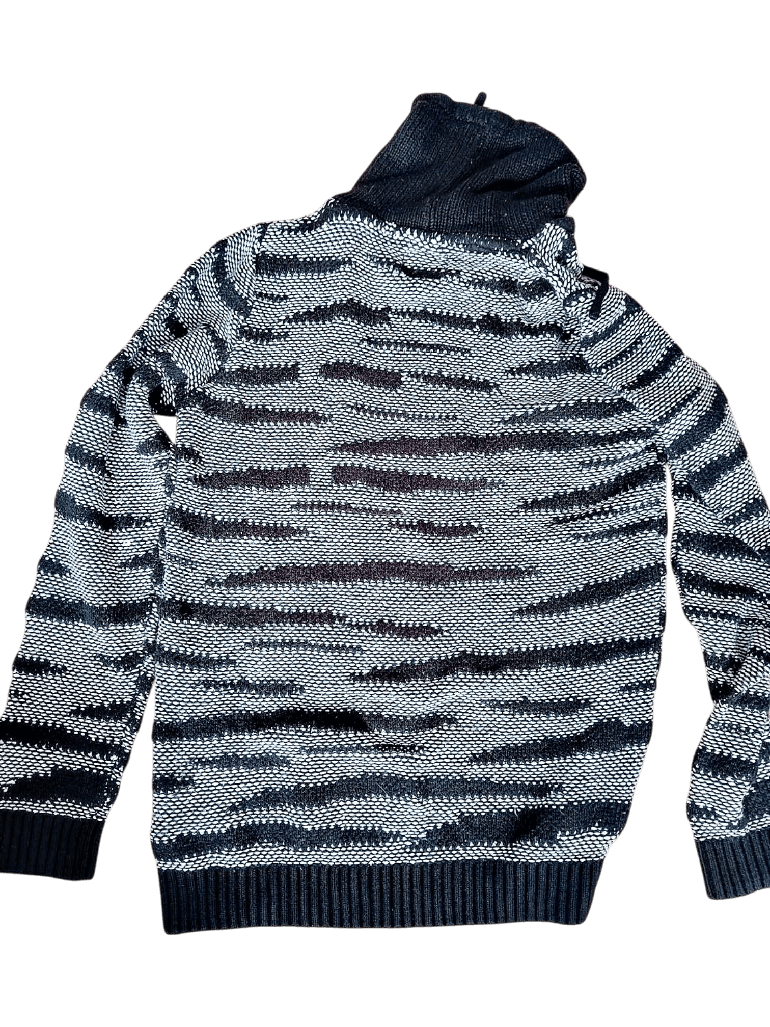 Clockhouse Black and Grey Patterned Turtleneck Sweater 2