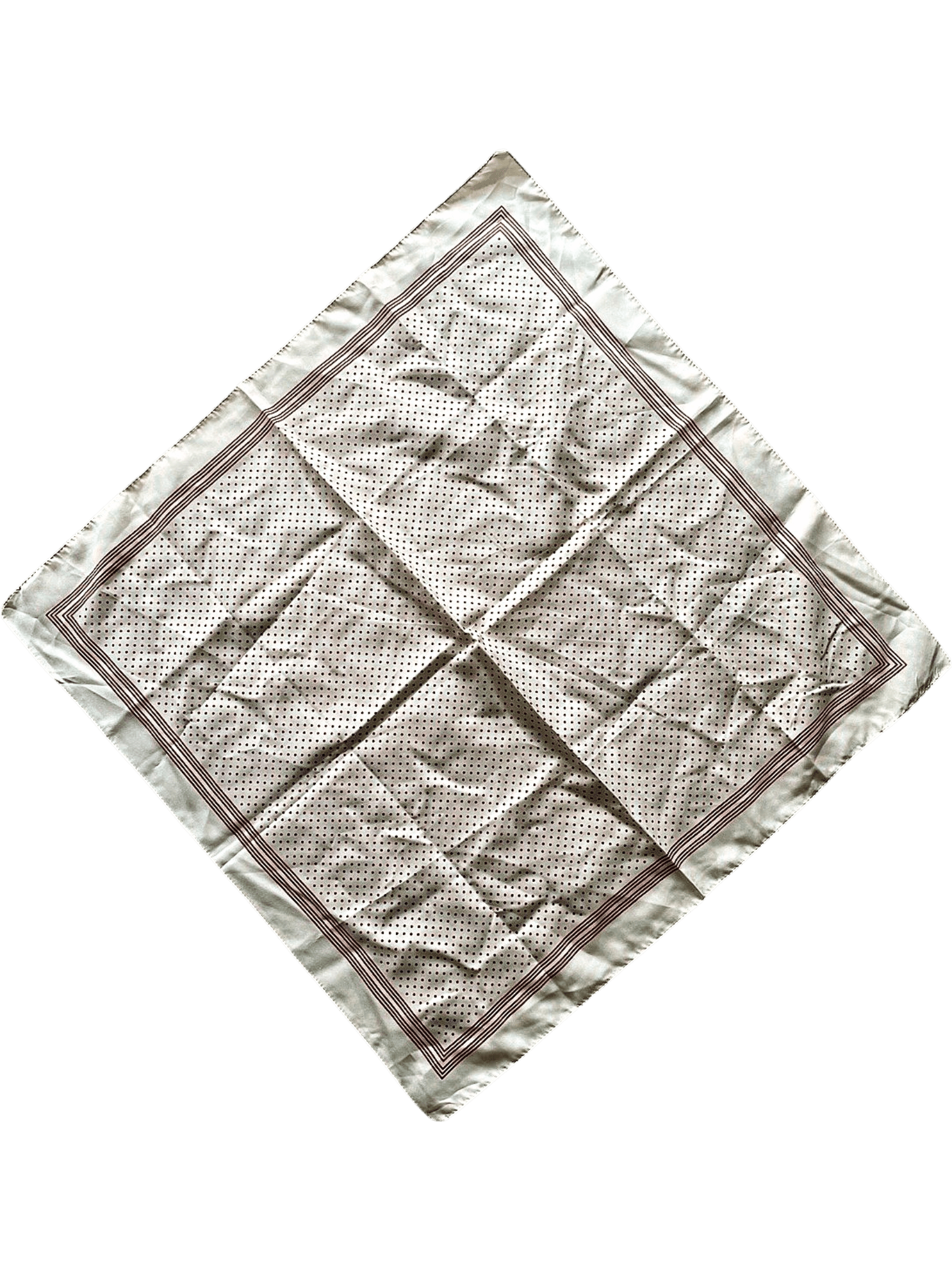 Elegant Polka Dot Silk Scarf - Classic White and Red 4