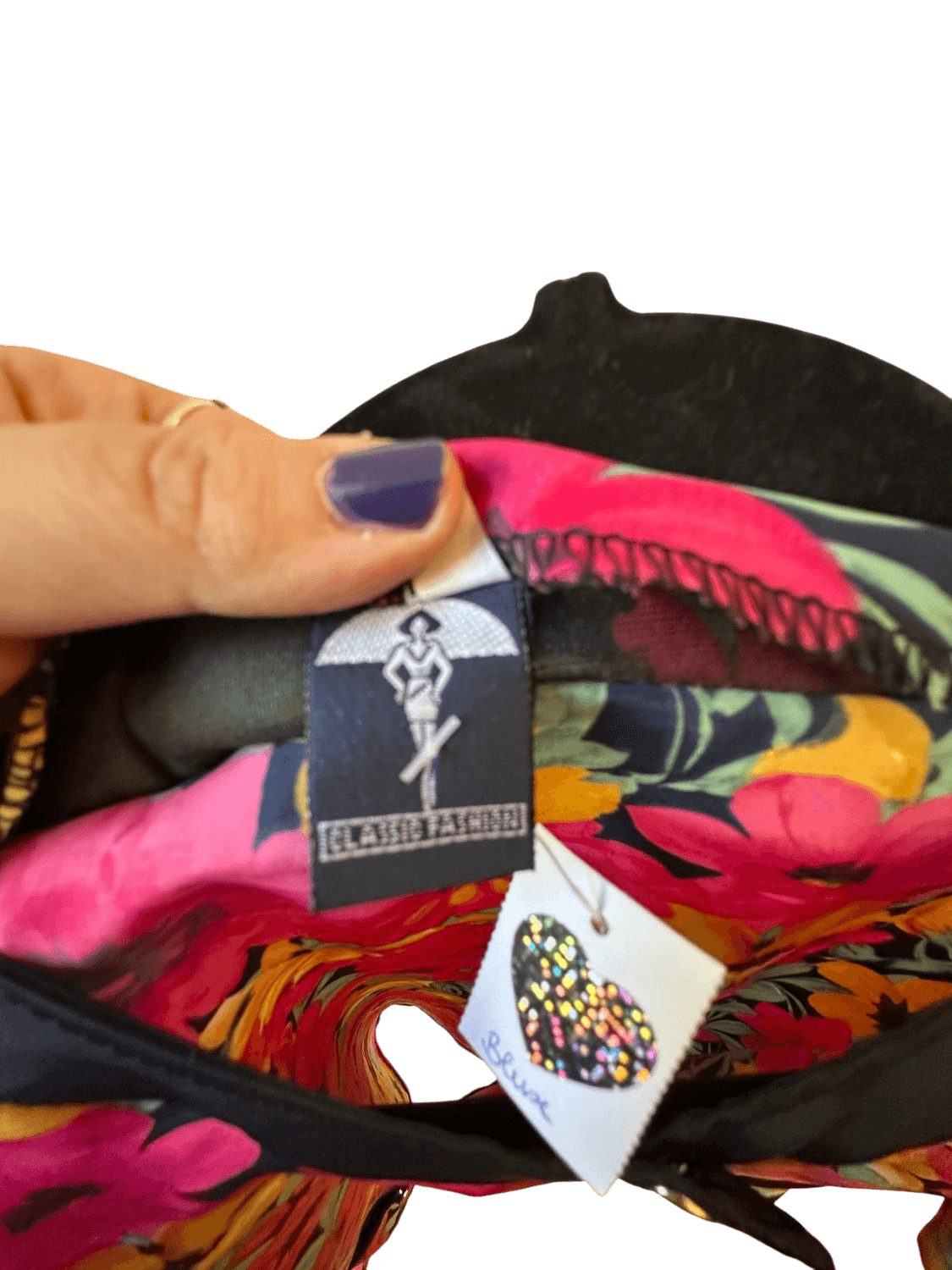 vintage 80s Bluse mit schwarzer Einfassung - Größe 50 4