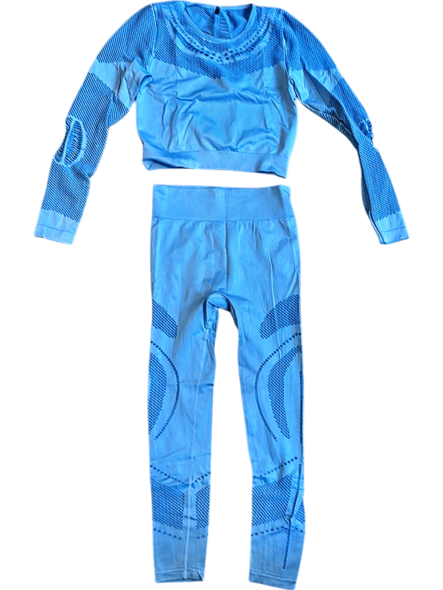 About You × Sofia Takimtzi Blue Seamless Workout Set Size S/M 1