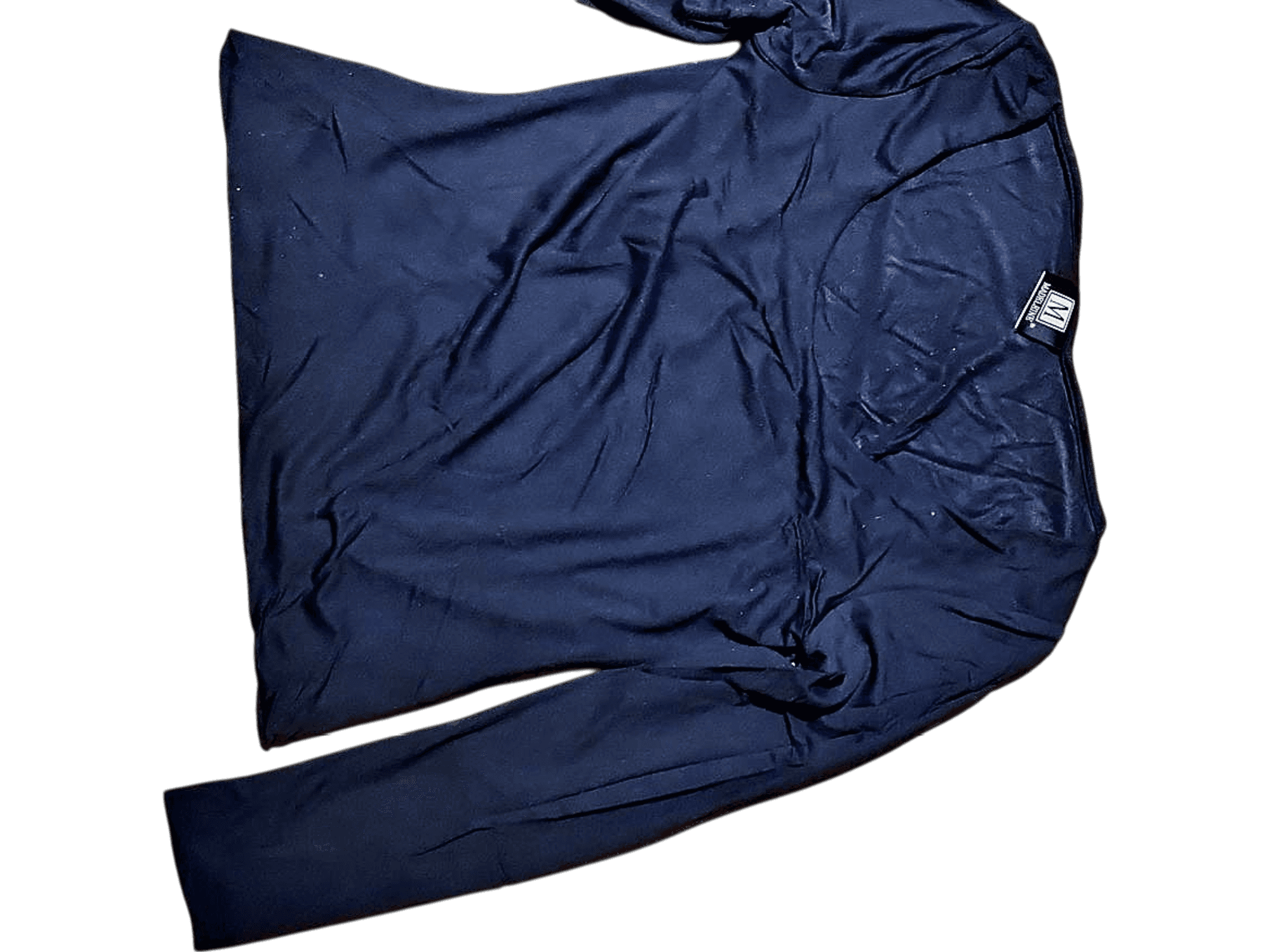 Maddeville Navy Long Sleeve Top - Casual Dark Blue Shirt 1
