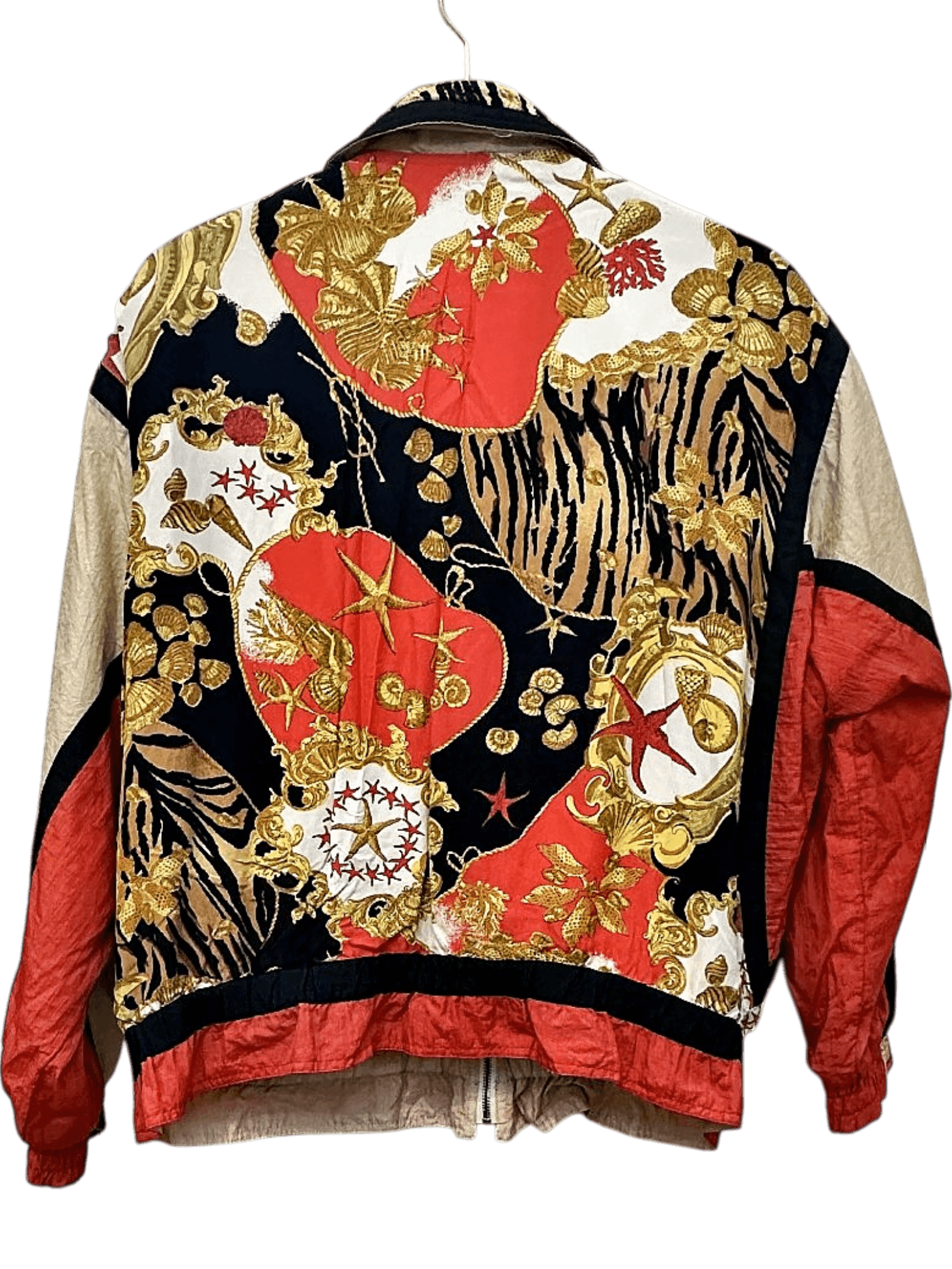 Casual Corner Vintage Baroque Print Bomber Jacket - Size M 2