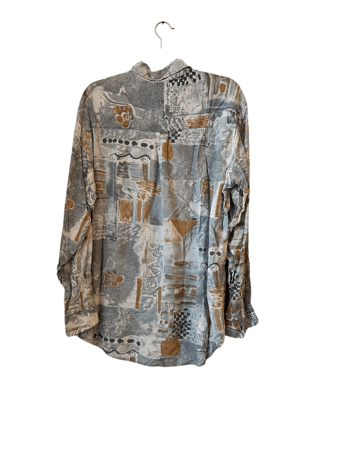 Vintage Viskose-Hemd mit abstraktem Muster - Größe 40/42 2