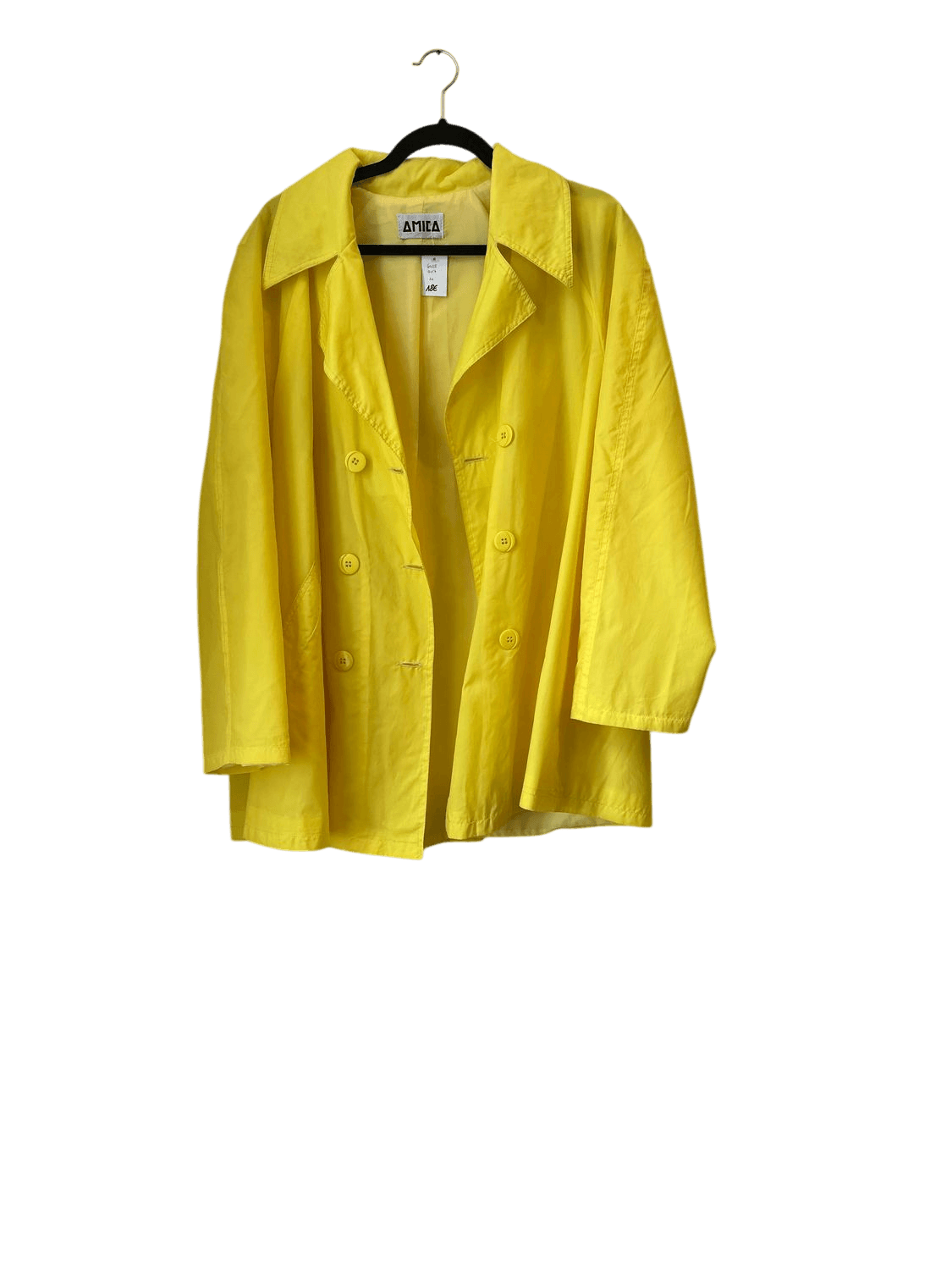 AMICA Bright Yellow Waterproof Double-Breasted Jacket - Size S 2