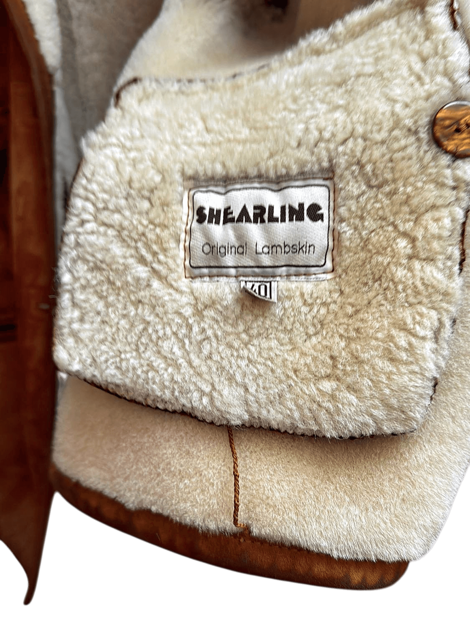 Original Lambskin Shearling Leather Jacket - Size 40 3