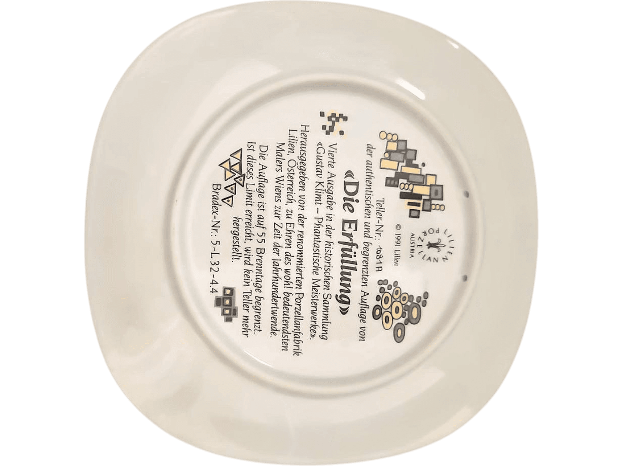 Gustav Klimt 'Die Erfüllung' Decorative Porcelain Plate by Goebel 2