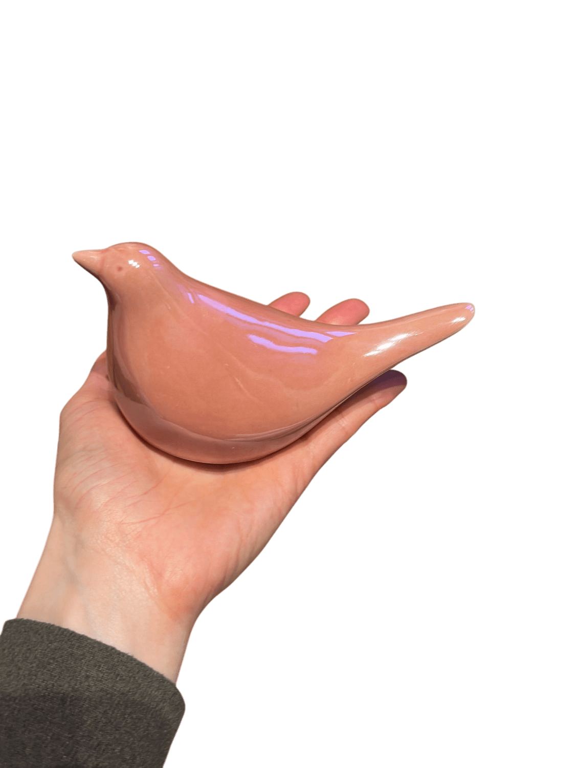 Set of Two Pink Ceramic Bird Figurines - Decorative Home Accessories 3