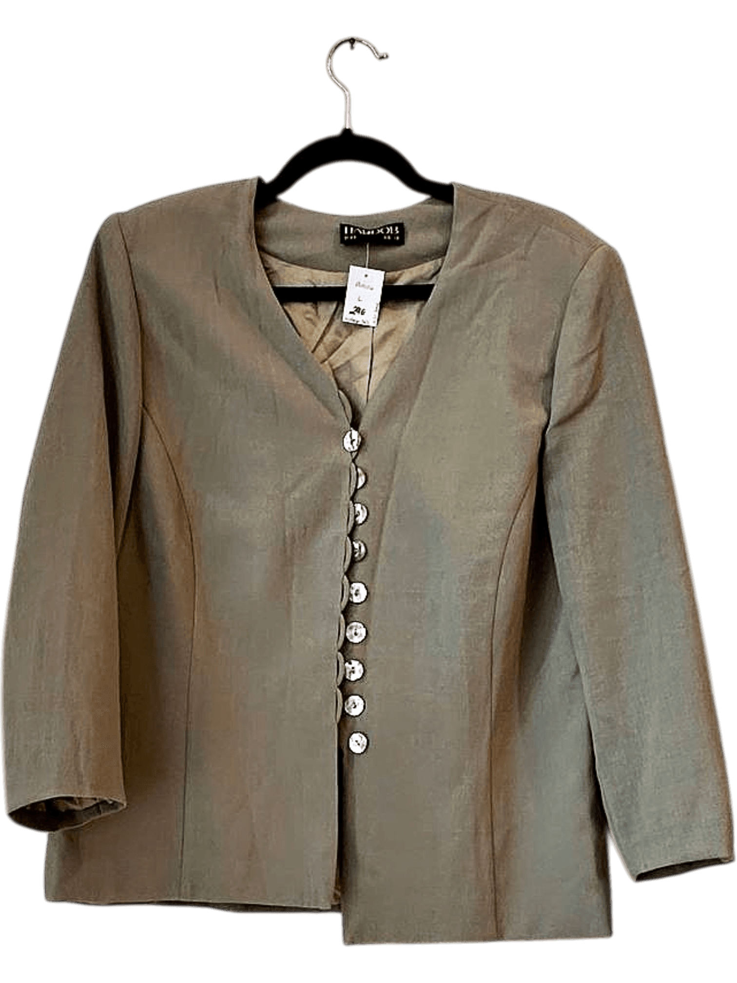 vintage HARDOB Beige Button-Front Blazer - UK 18 / D 44 1