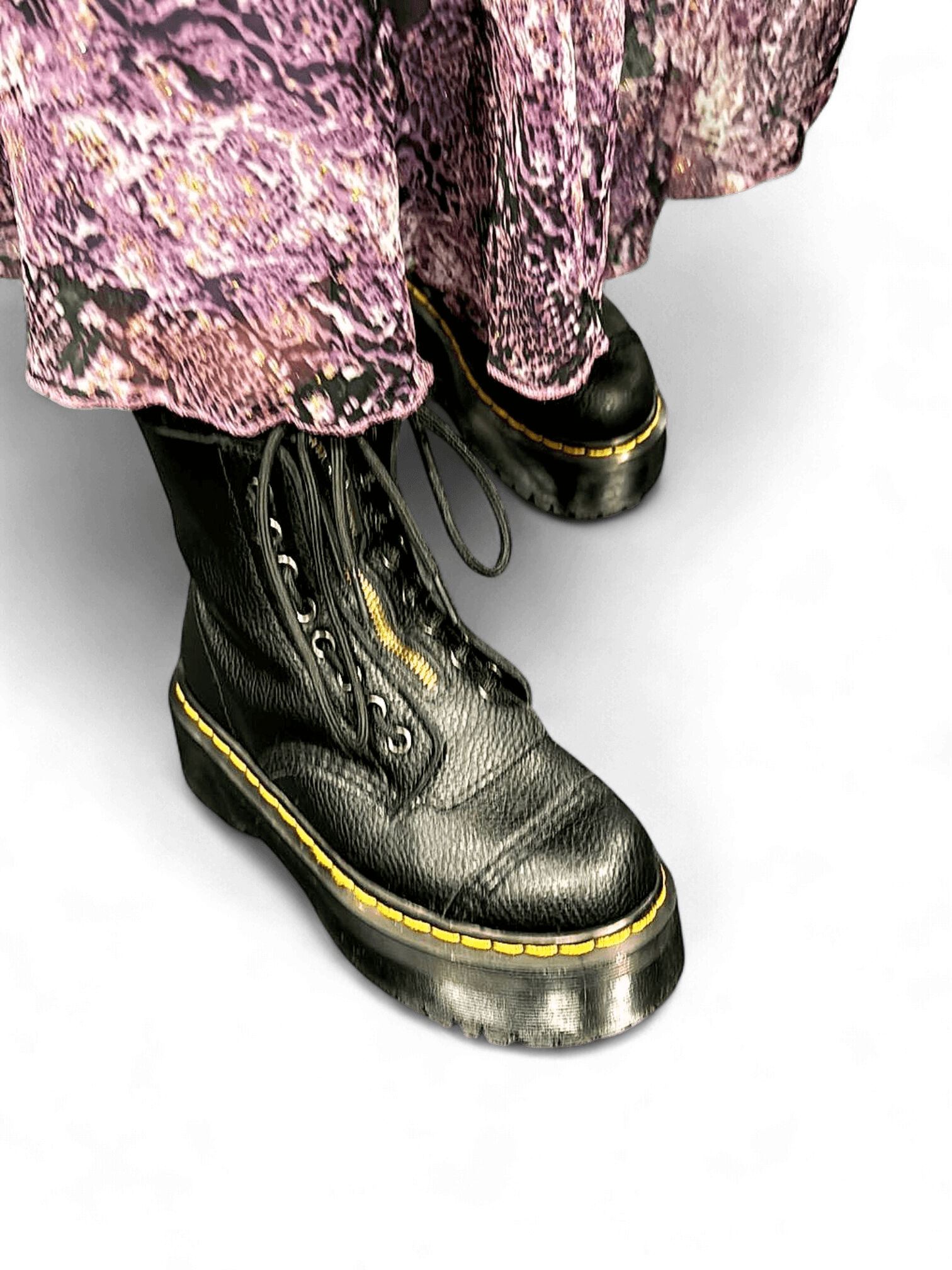 Dr. Martens Jadon Platform Boots - Black Leather 1