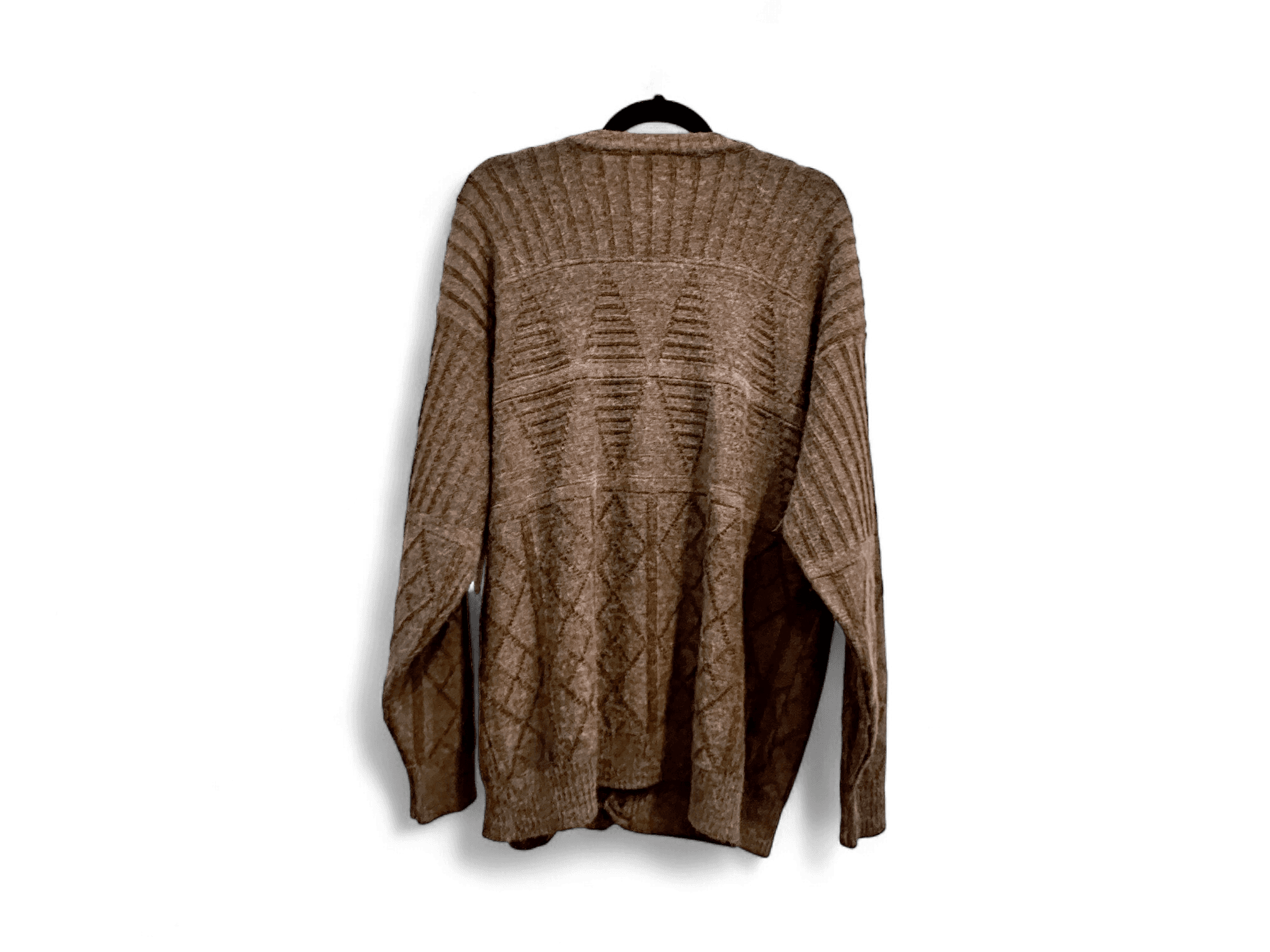 Chalk Man Brown Wool Cardigan Sweater - Size L 2