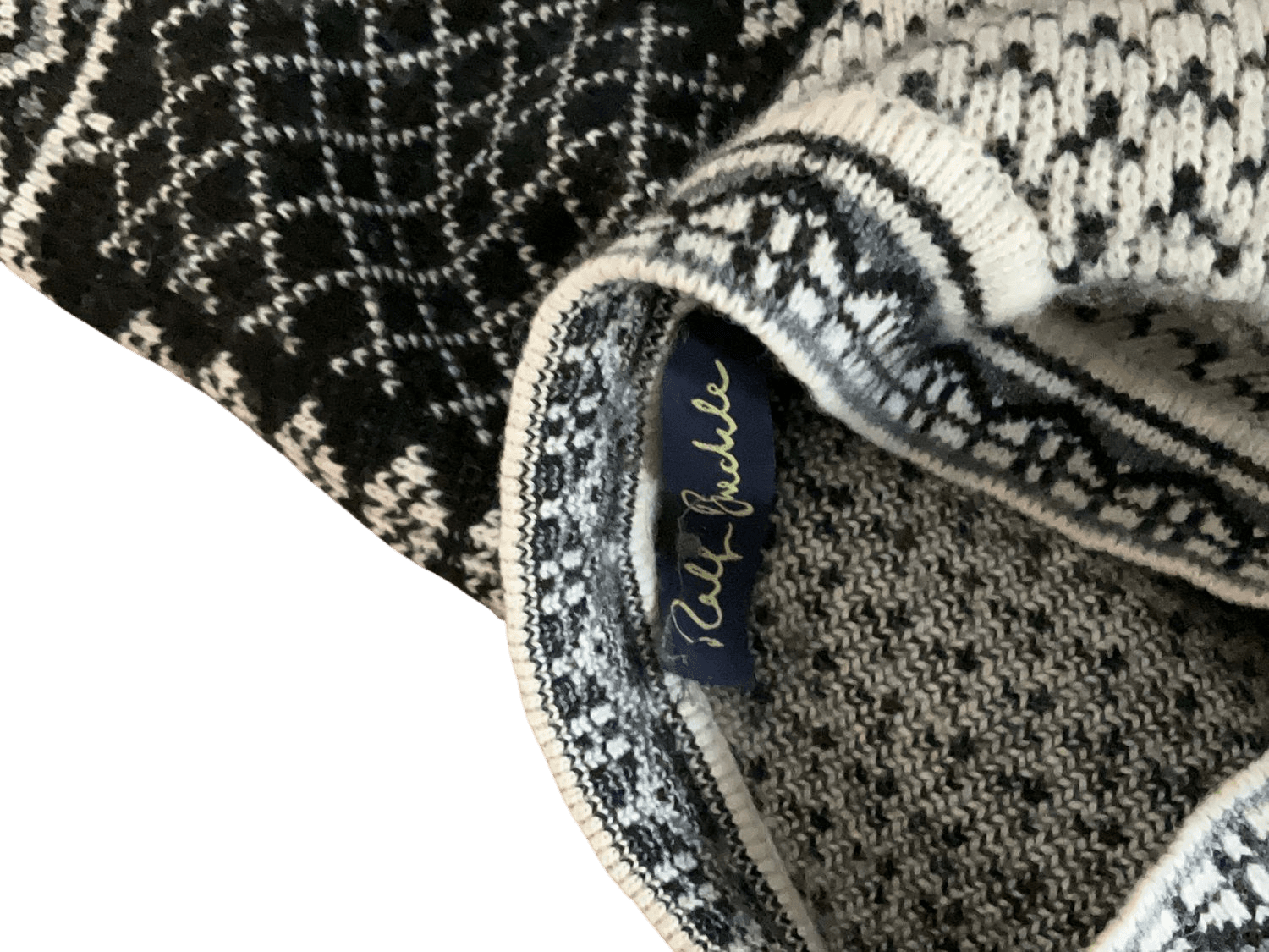 Dale of Norway Black and White Nordic Snowflake Wool Sweater 4