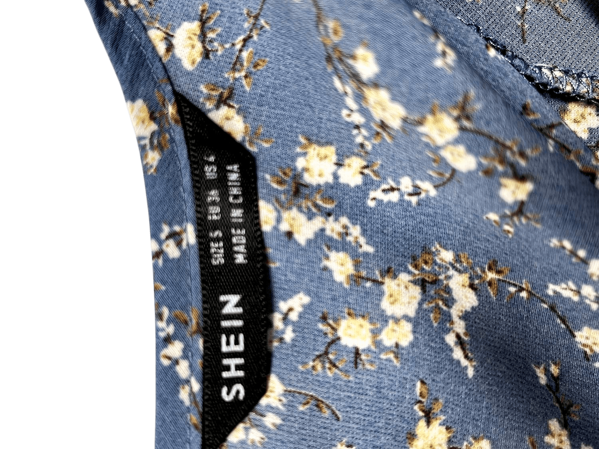 SheIn Sommerkleid mit Blumenmuster - Hellblaues Wickelkleid 3