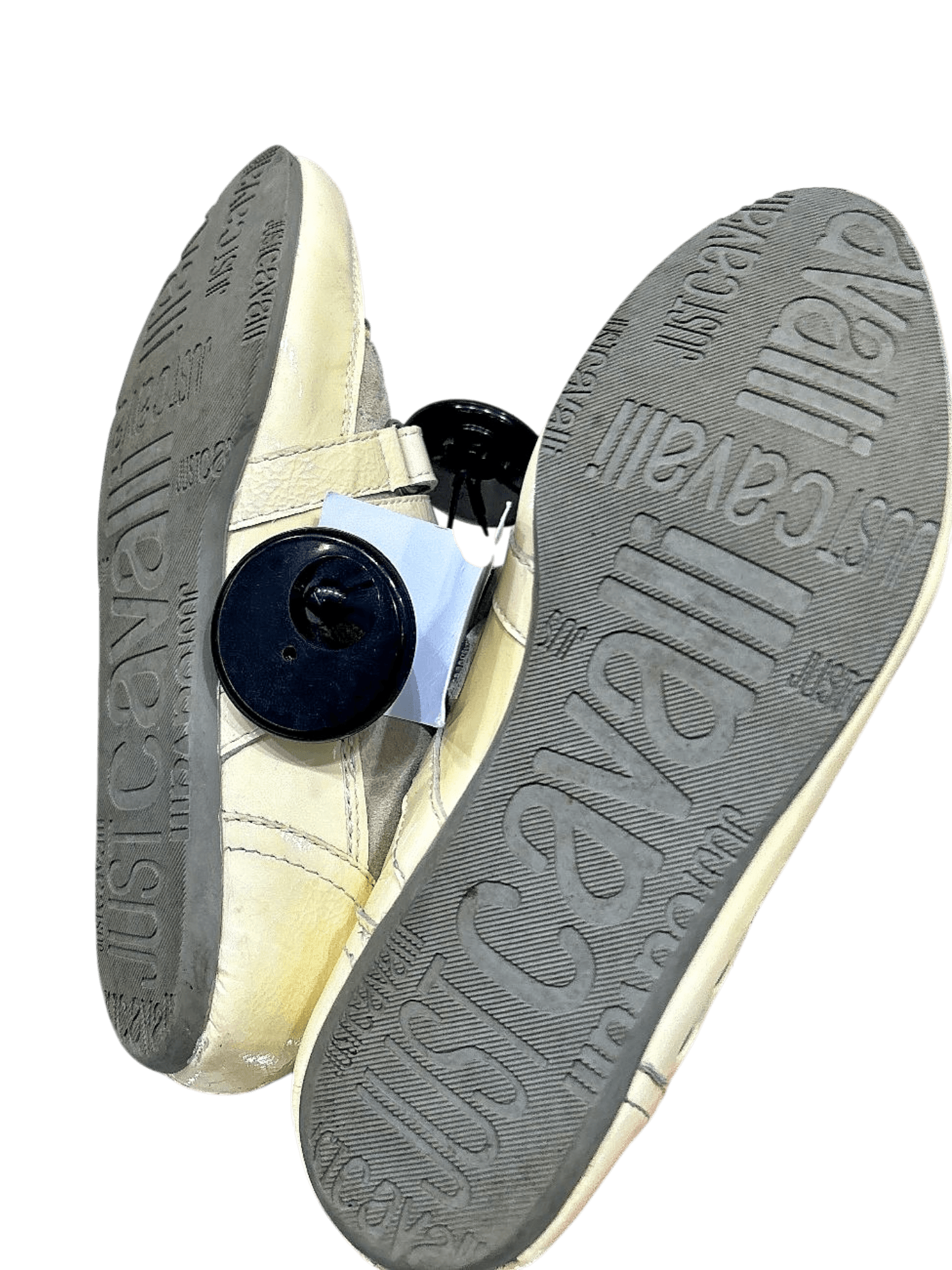 Just Cavalli Cream & Grey Velcro Kids Sneakers 2