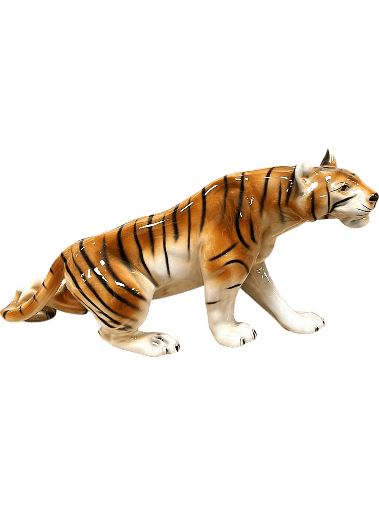 Vintage Porzellan-Tigerfigur - Dekorative Skulptur 1