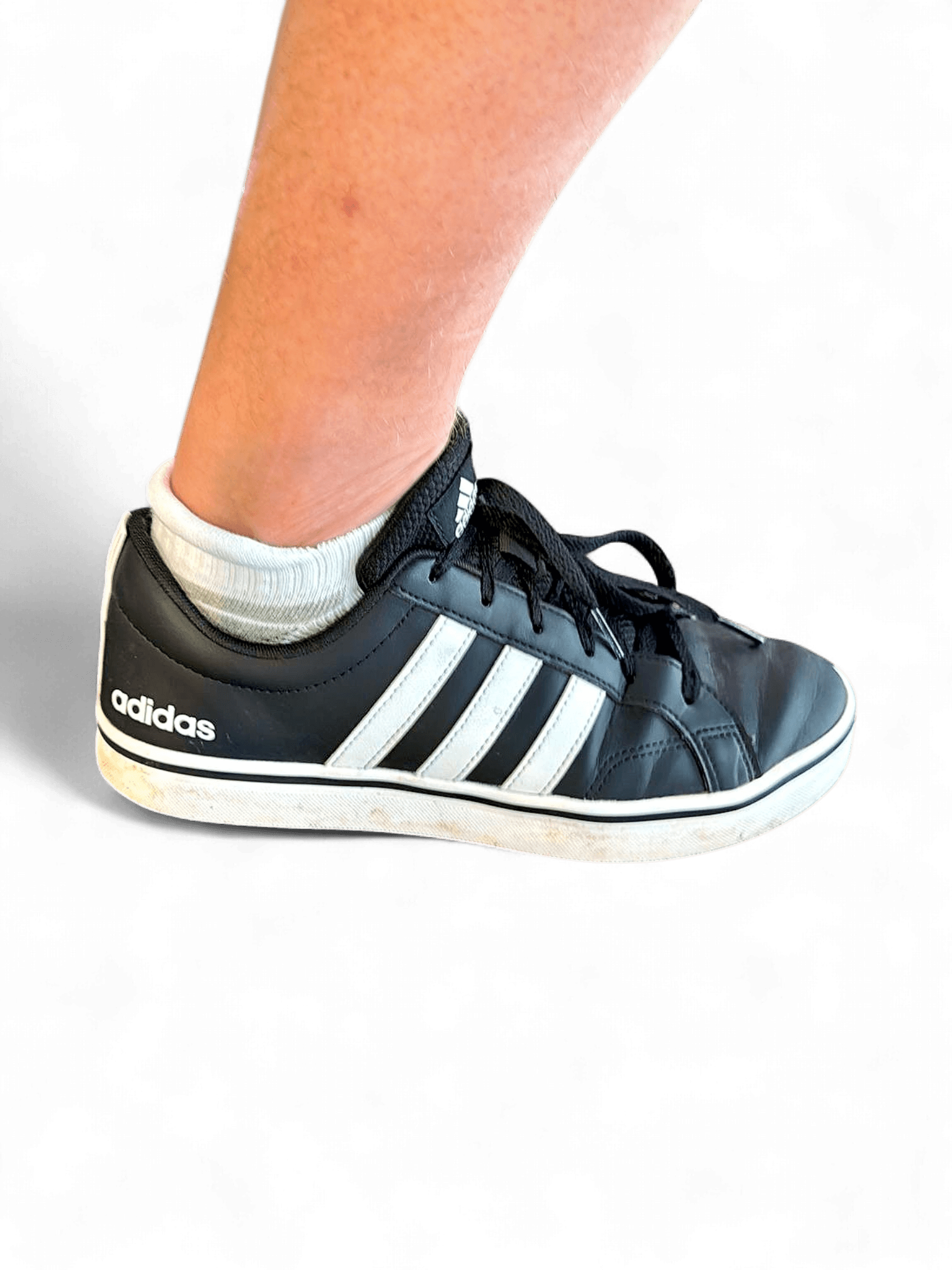Adidas VS Pace Black Trainers - Classic Three Stripe Design 2
