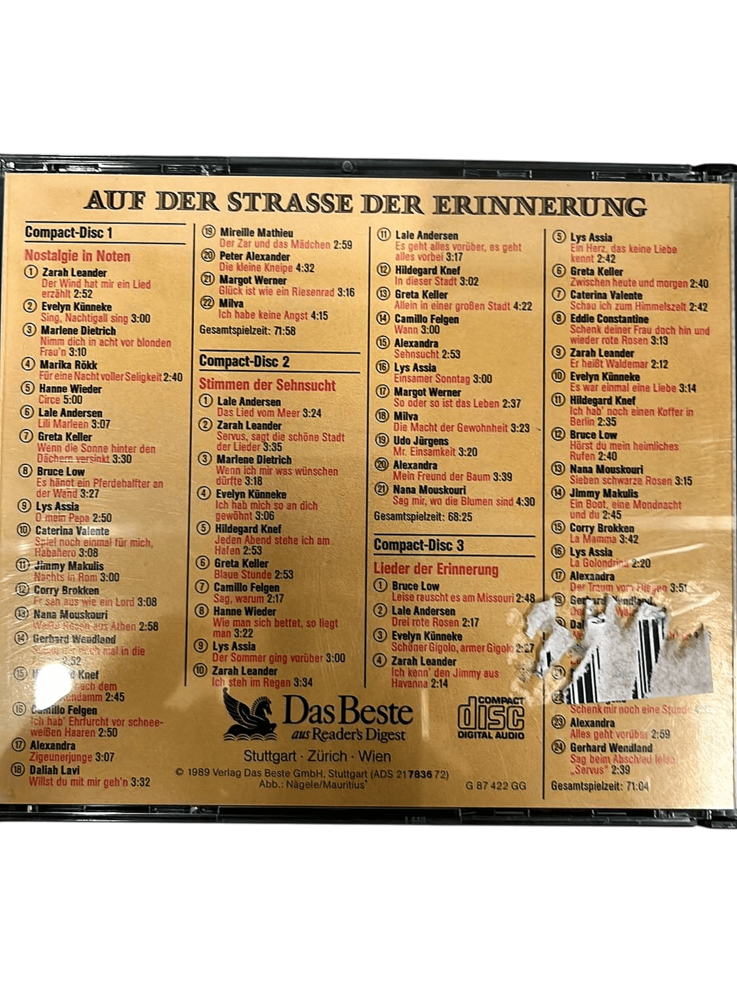 Auf der Straße der Erinnerung - 3 CD Box mit 112 Evergreens zum Träumen 2