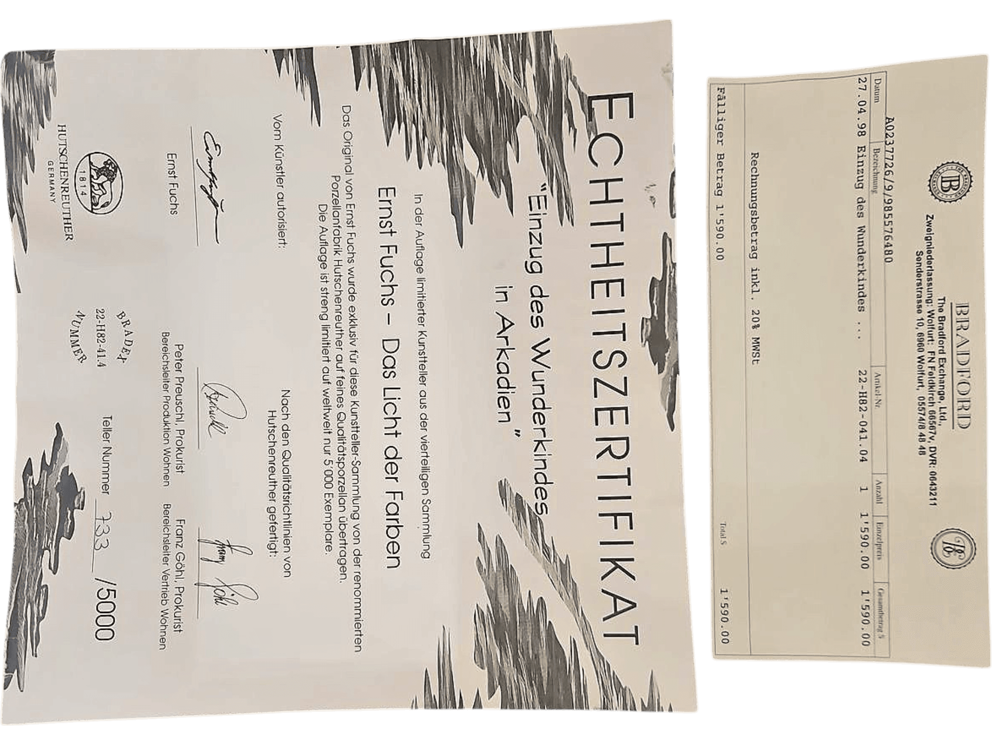 Limited Edition Ernst Fuchs Decorative Porcelain Plate #233/5000 3