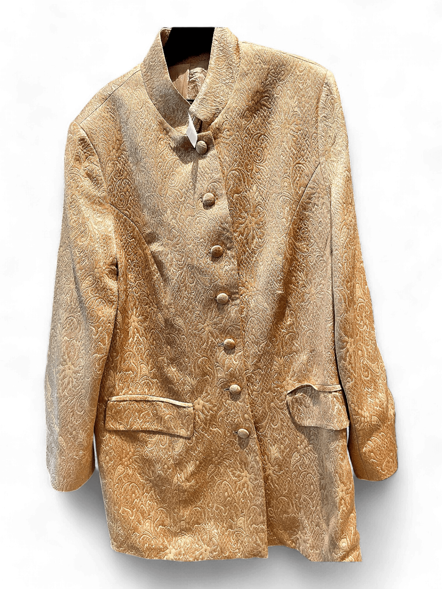 Vintage Brocade Long Sleeve Button-Up Jacket 2