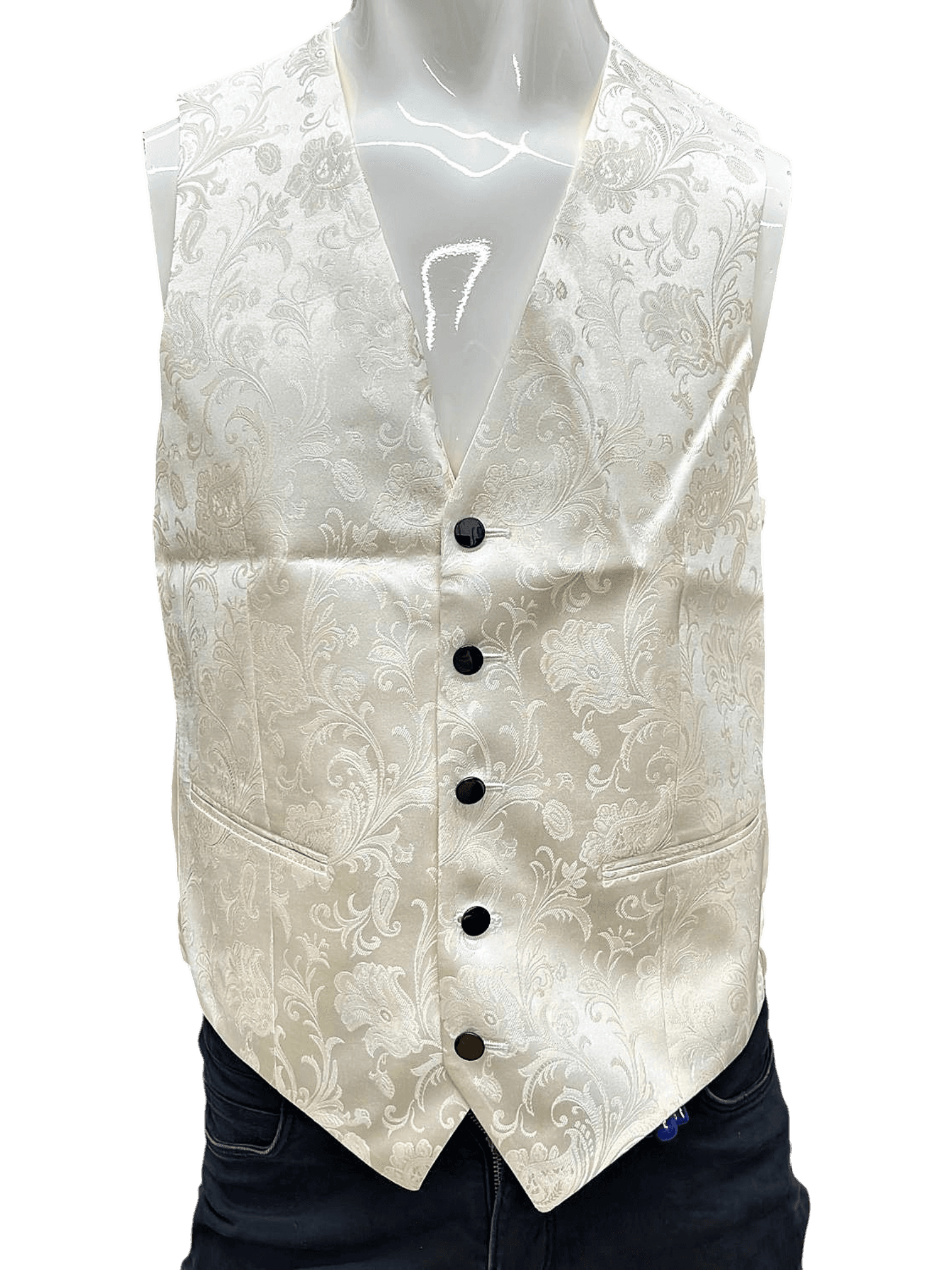 Amadeo Herrenweste mit elegantem Muster - Größe 48 - Hochzeitsmode 1