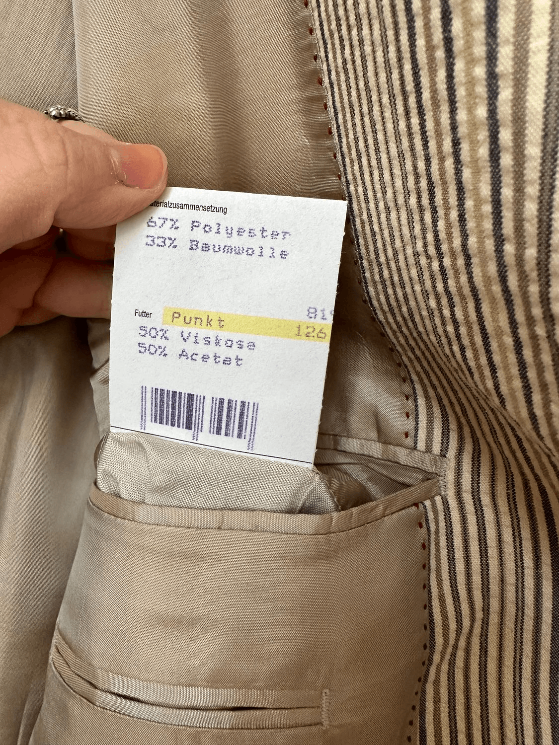 Vintage 90s Wagner & Glass Vienna Striped Blazer - Size 50 6