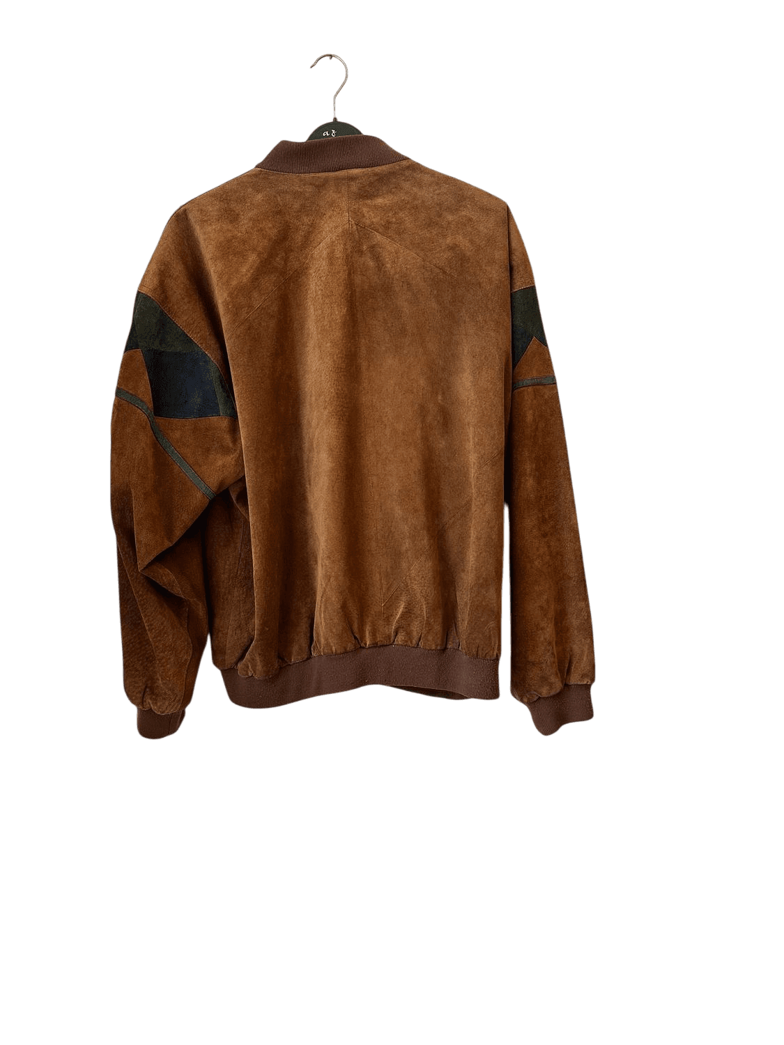 Vintage 90s Happy Life Suede Bomber Jacket - Geometric Pattern - 54/XL 3