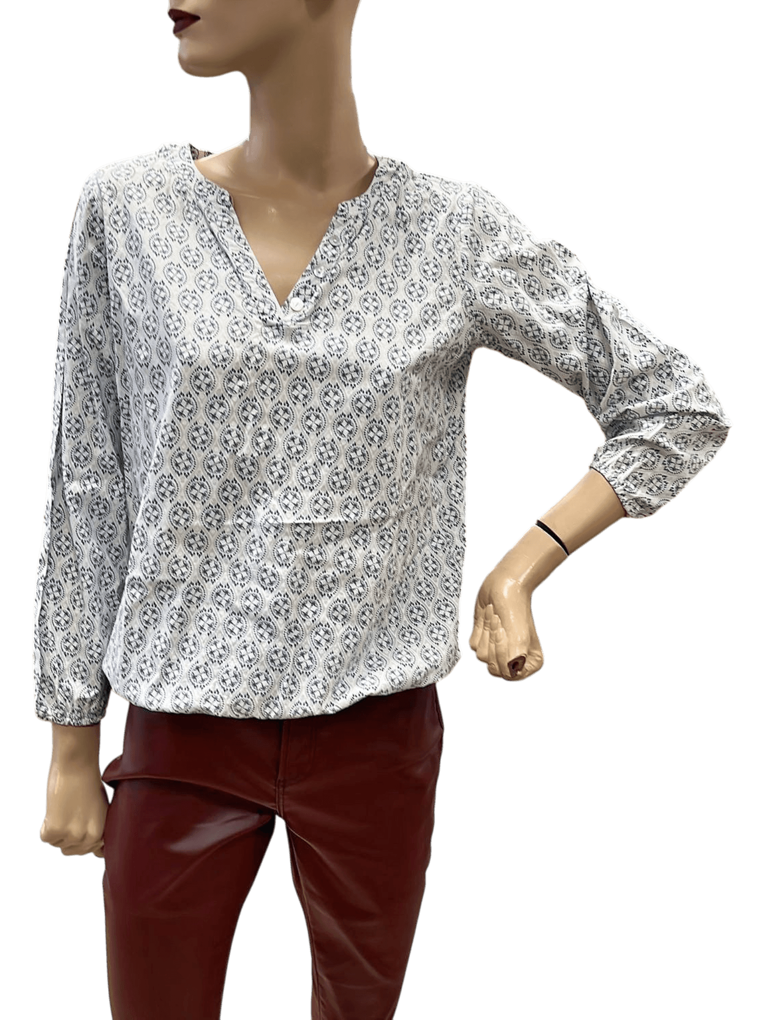 Colloseum gemusterte Bluse - XS 1