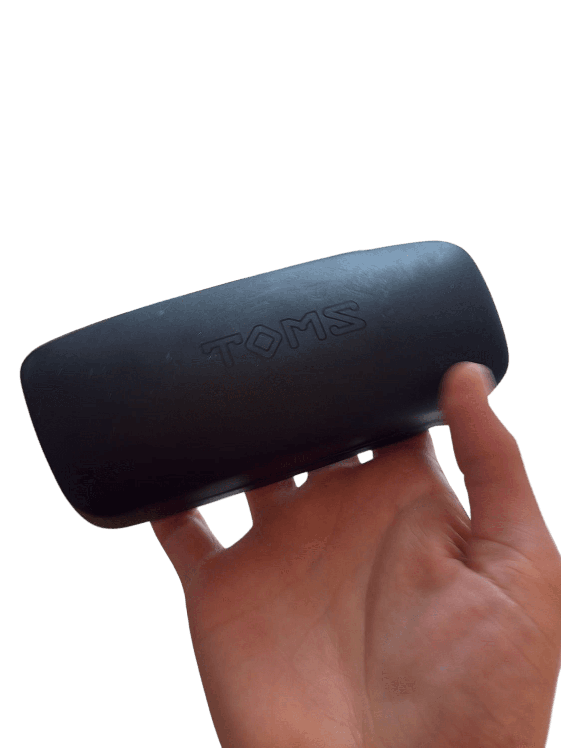 TOMS Black Eyewear Case with Sunglasses and Cleaning Cloth 1