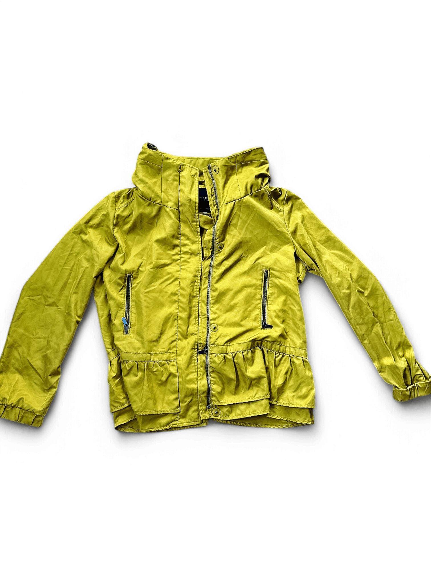 Zara Hot Yellow Windbreaker Jacket - Size 38 1