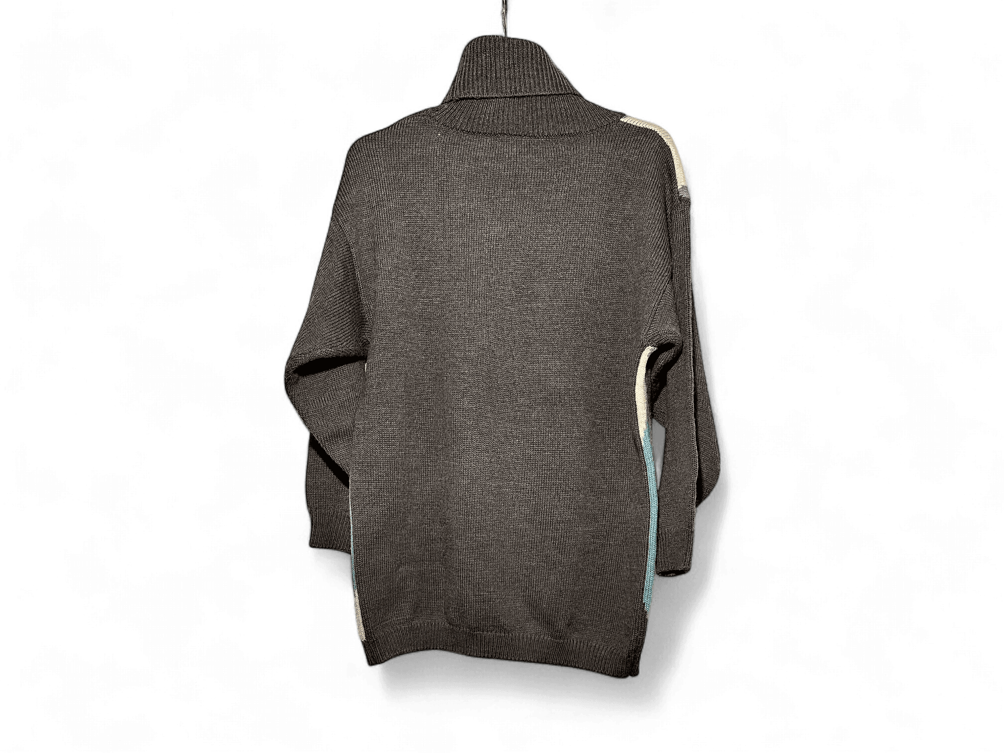 Vintage Wool Blend Argyle Turtleneck Sweater 2