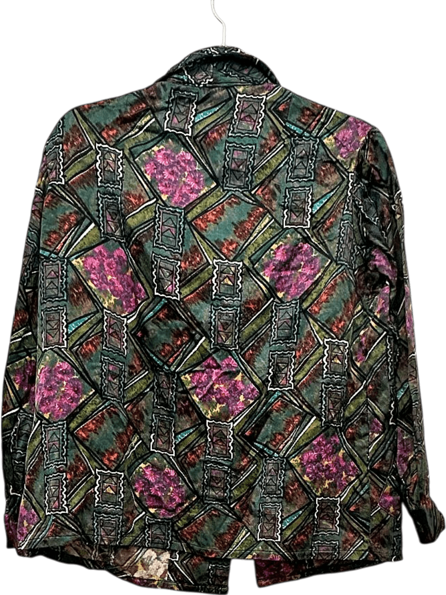 Vintage 90s Multicolor Patterned Blazer - Size S 2