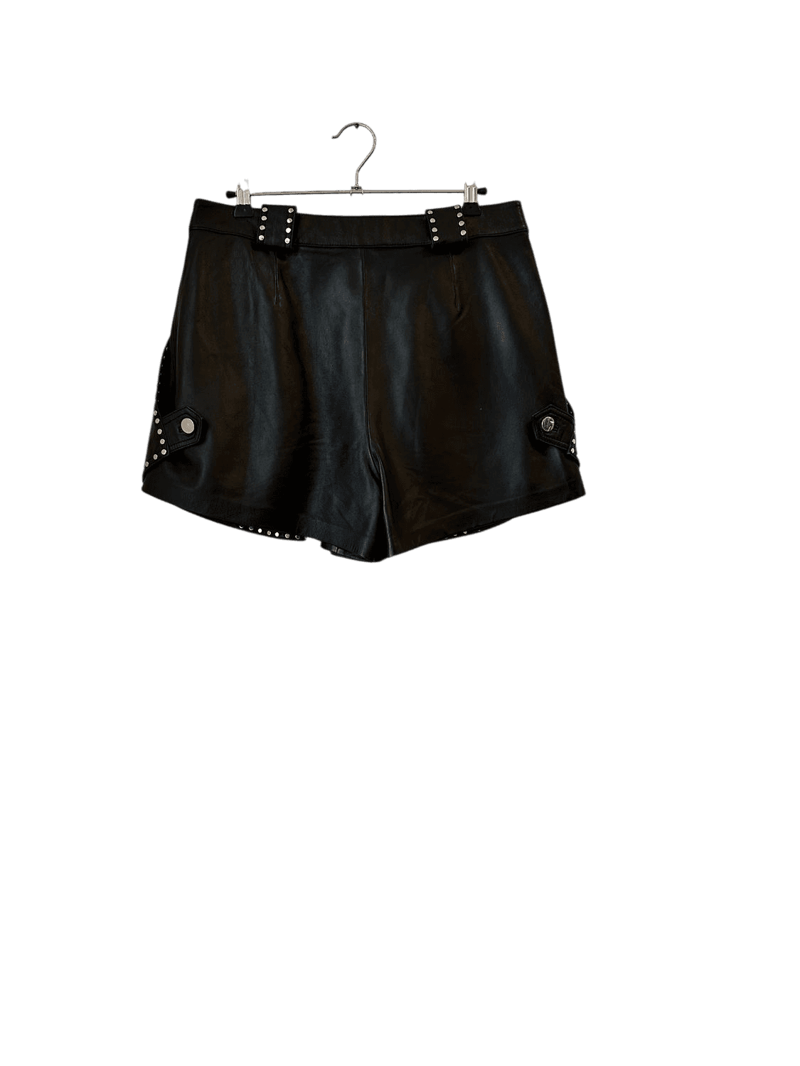 maje Leder Shorts mit Nieten - Größe 40 6